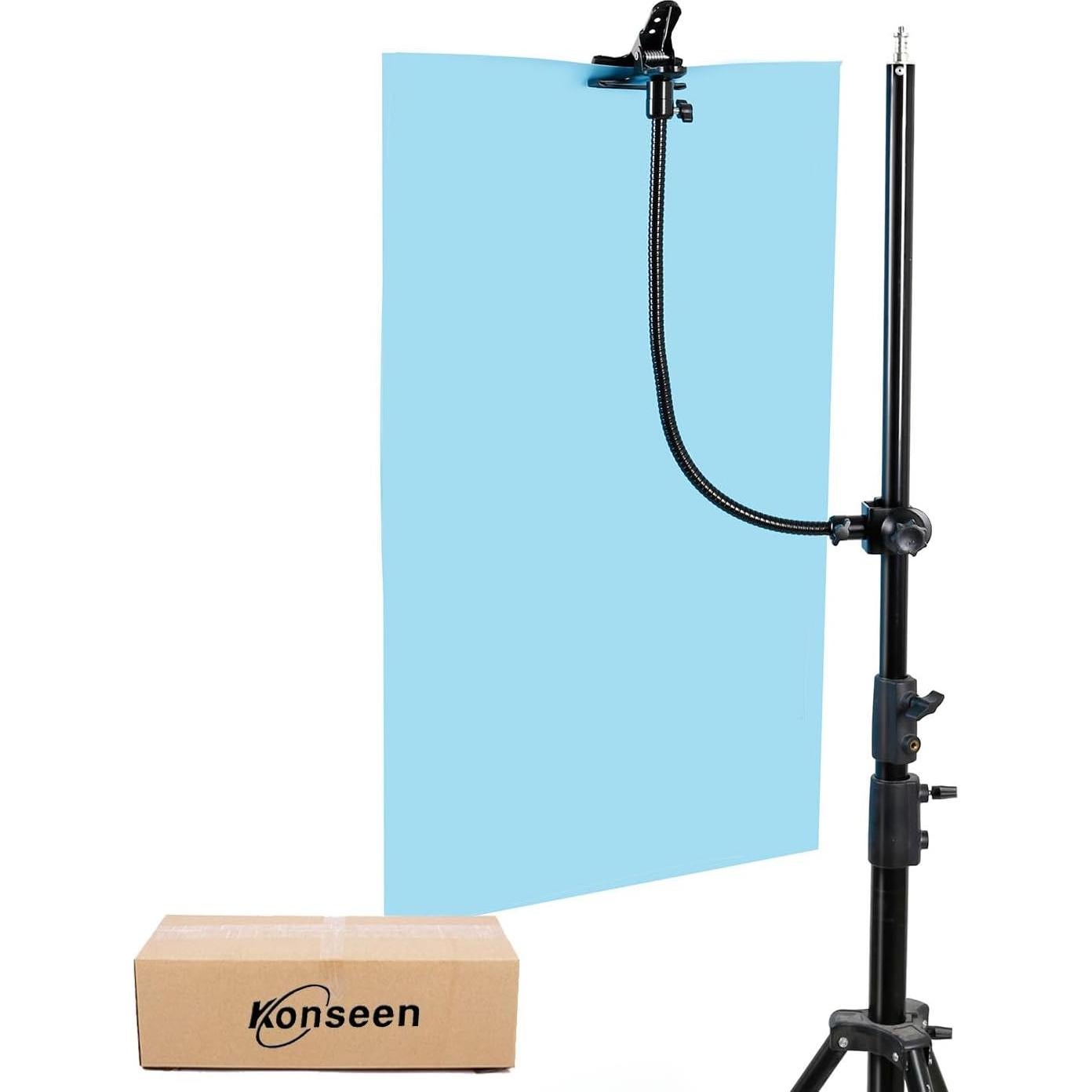 Soporte de Luz Fotográfico Konseen con Abrazadera Pesada y Gooseneck