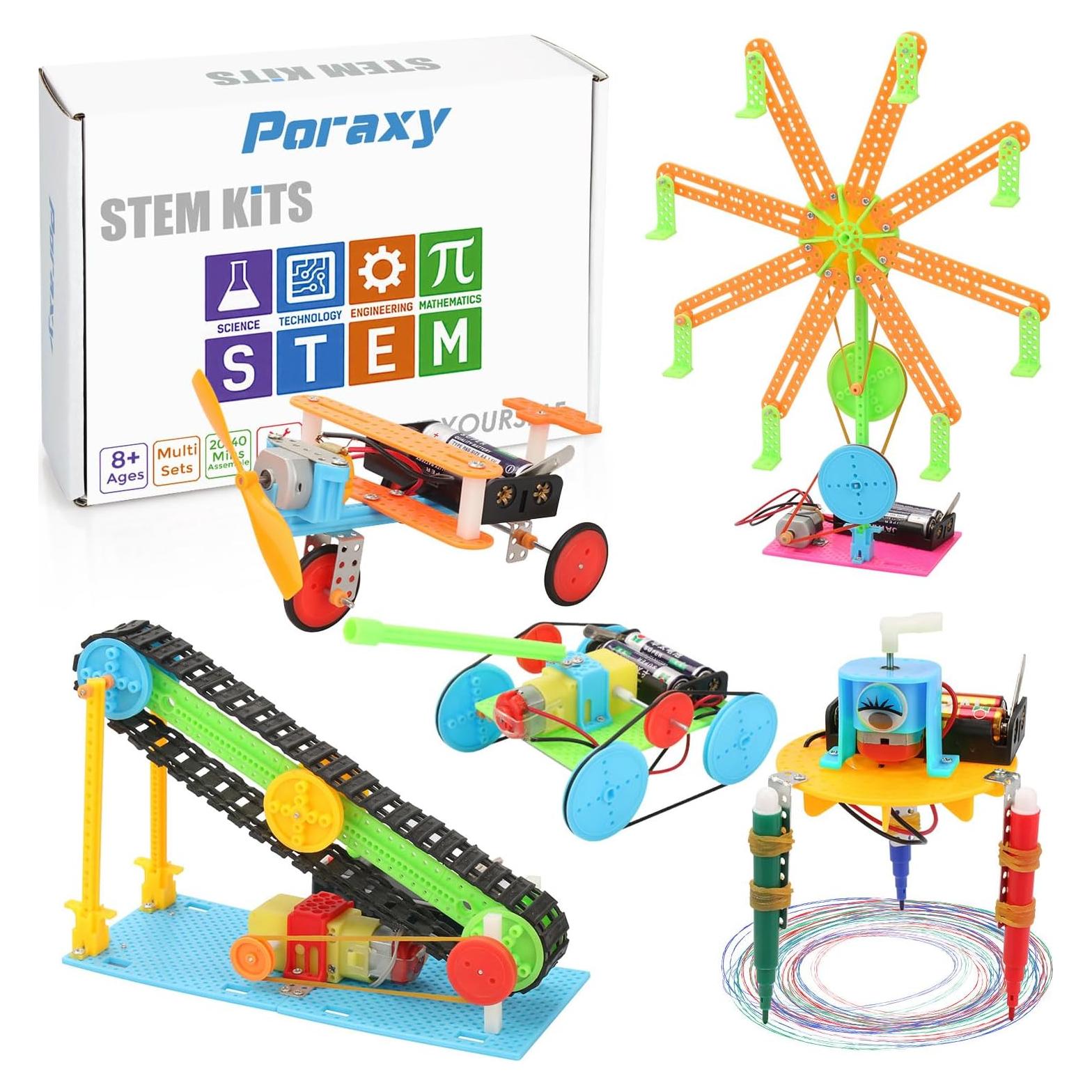 Kits de Ciencia STEM Poraxy 5 Proyectos para Niños 8-12 Años