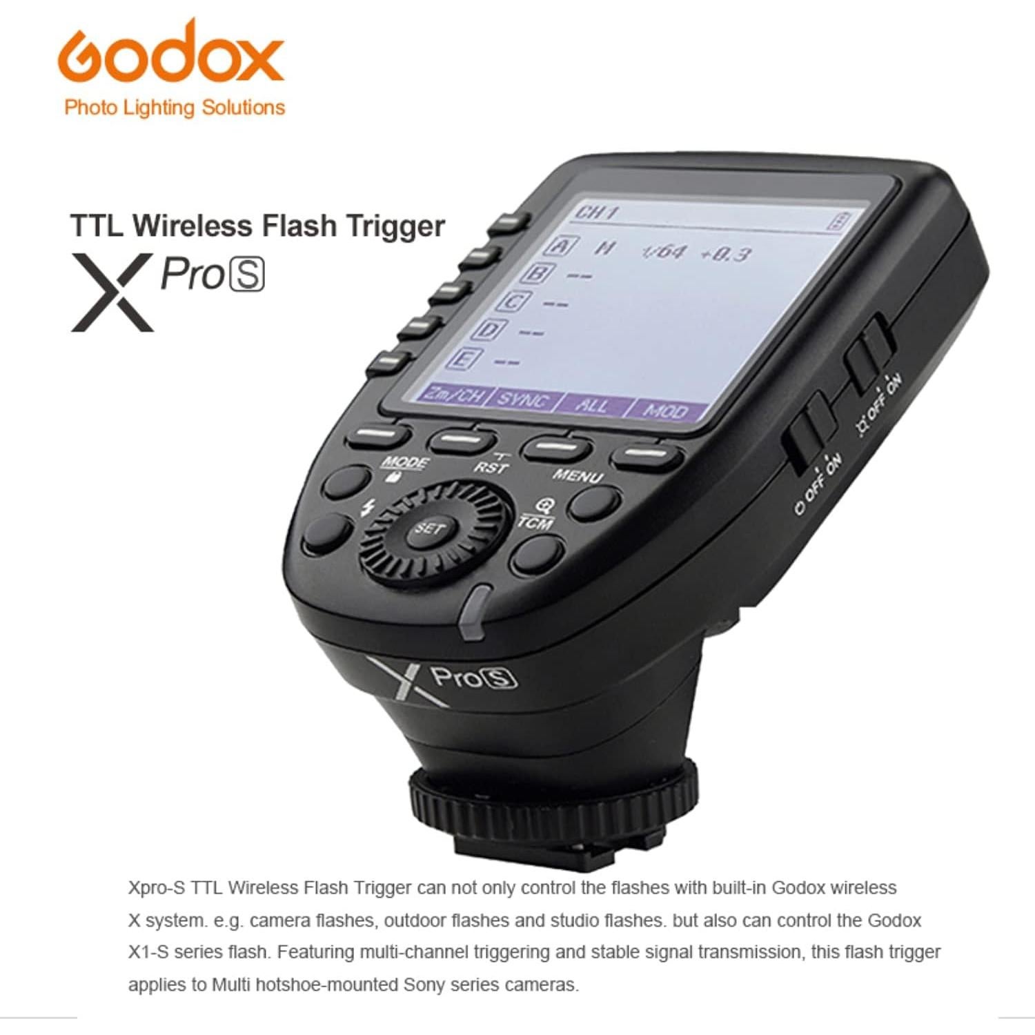 Disparador Inalámbrico TTL Godox Xpro-S para Cámaras Sony