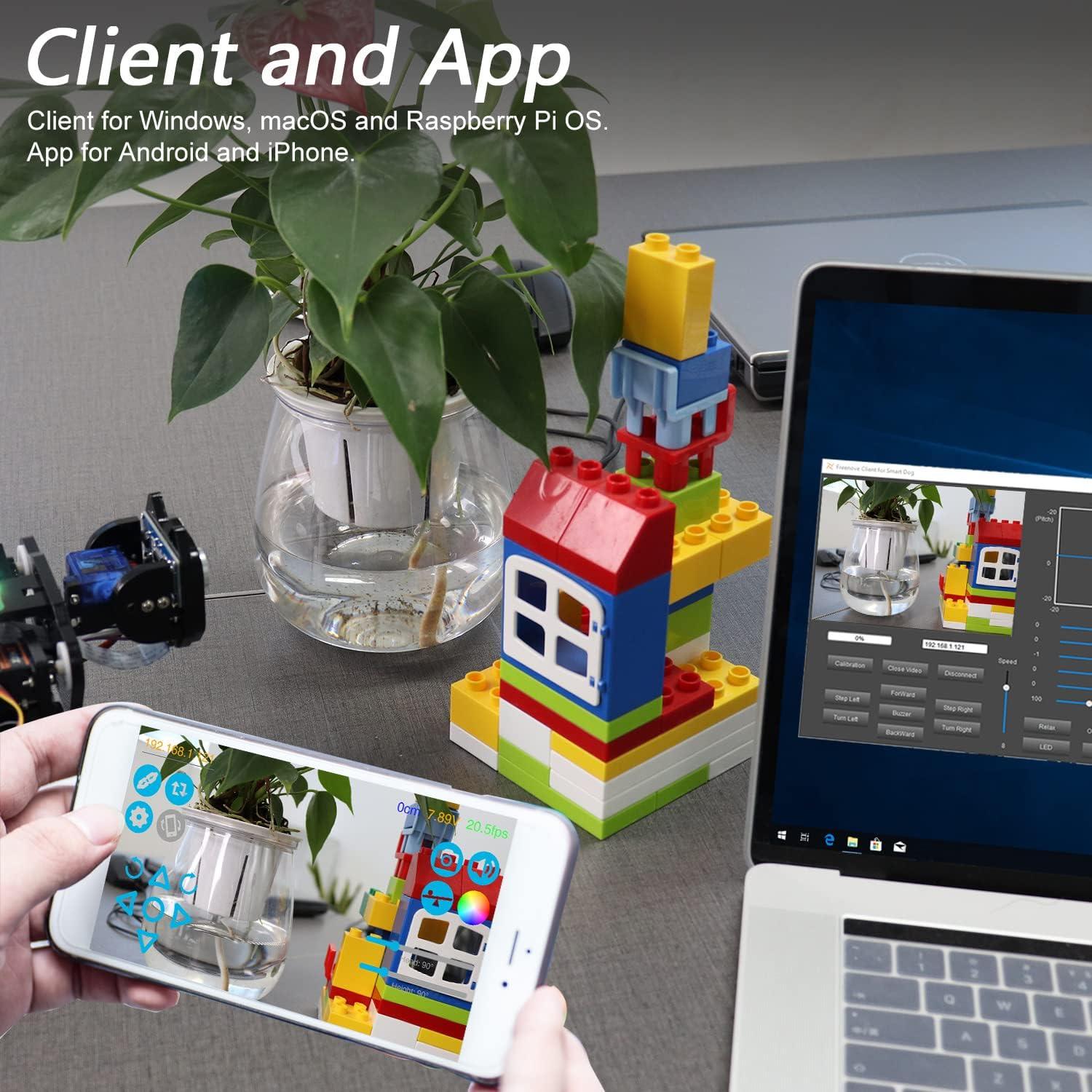 Kit Robot Perro FREENOVE FNK0050 para Raspberry Pi 10x1x15cm