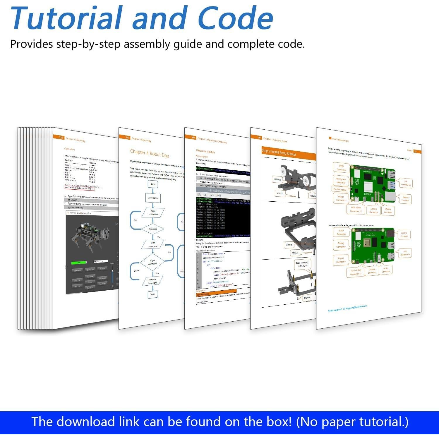 Kit Robot Perro FREENOVE FNK0050 para Raspberry Pi 10x1x15cm