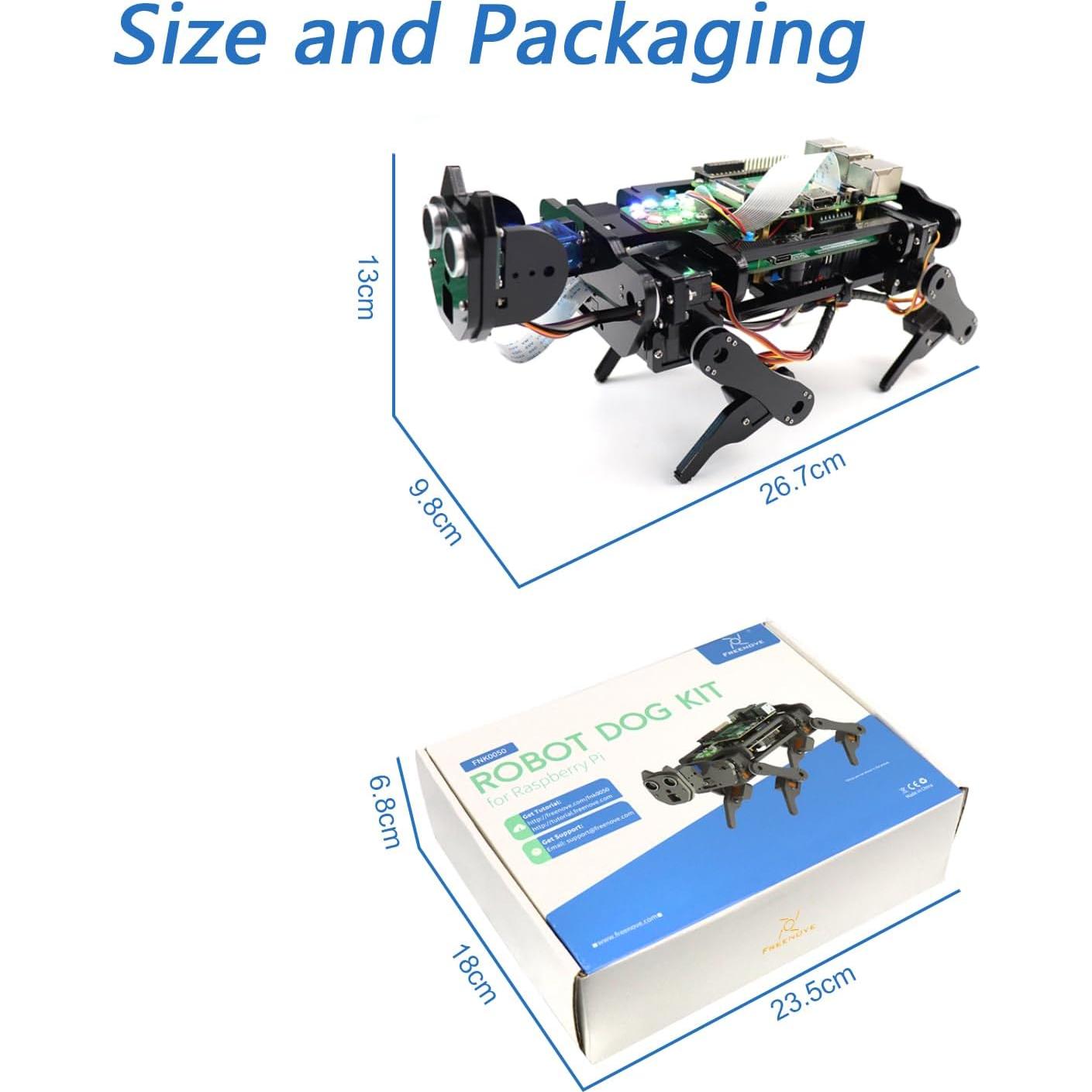 Kit Robot Perro FREENOVE FNK0050 para Raspberry Pi 10x1x15cm