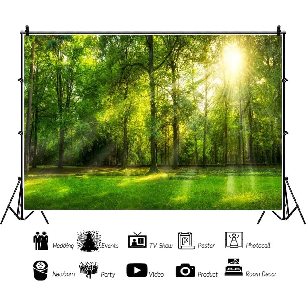 Fondo de Fotografía Leowefowa 3x2.2m Selva Primavera