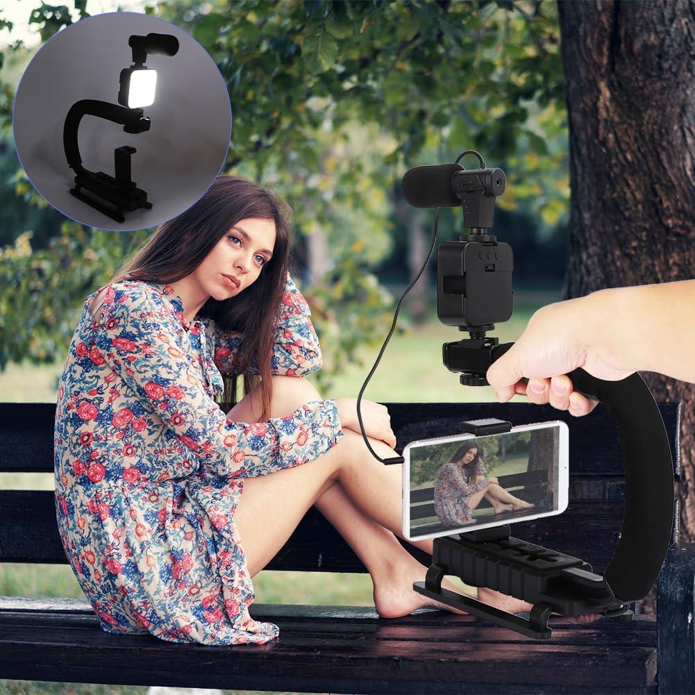 Soporte Estabilizador de Cámara de Mano Tiiyee con Luz LED