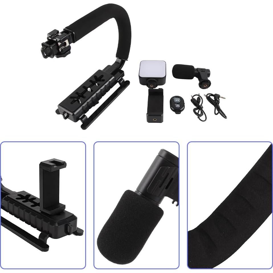 Soporte Estabilizador de Cámara de Mano Tiiyee con Luz LED
