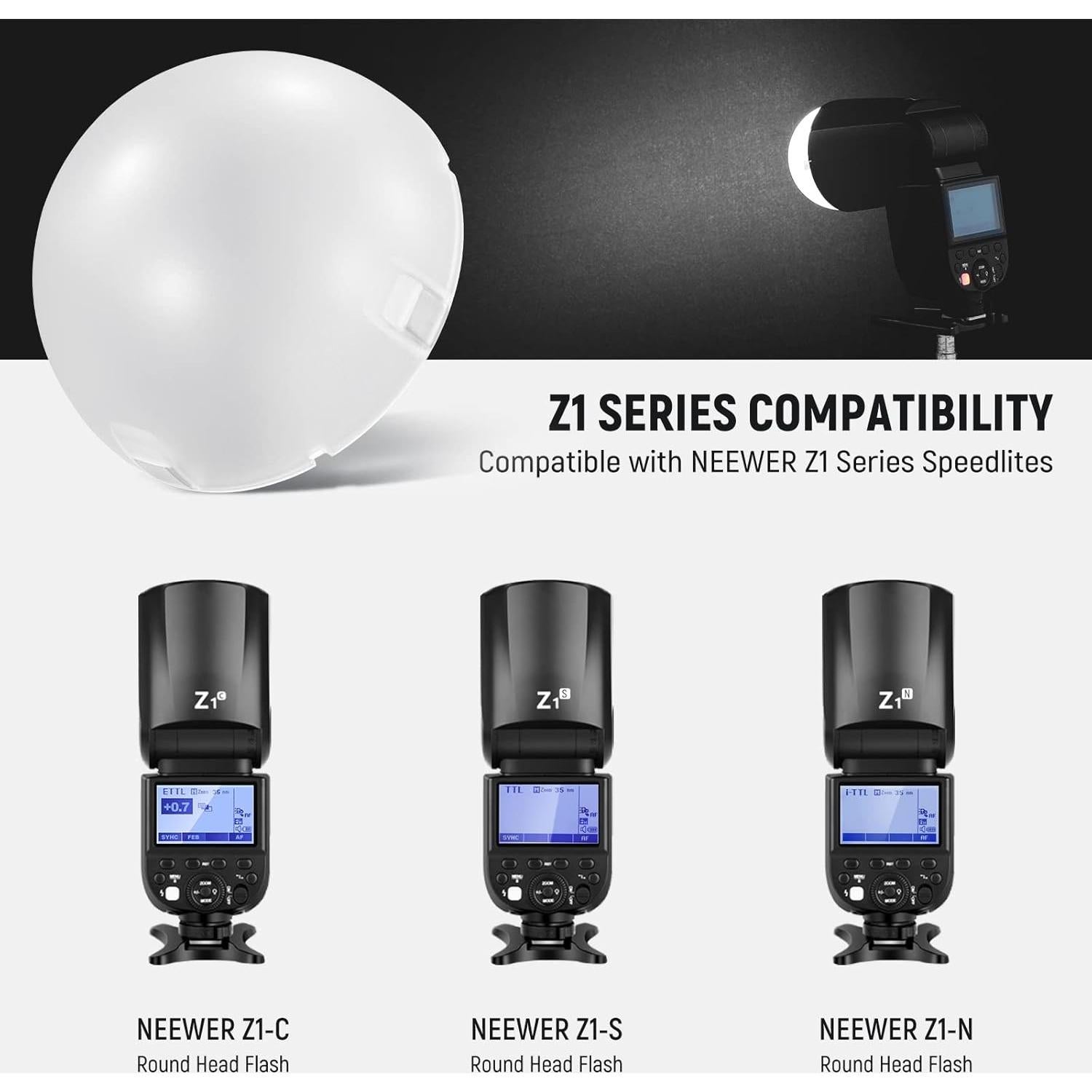 Difusor de Cúpula Magnético NEEWER para Flash Z2 Z1 40g