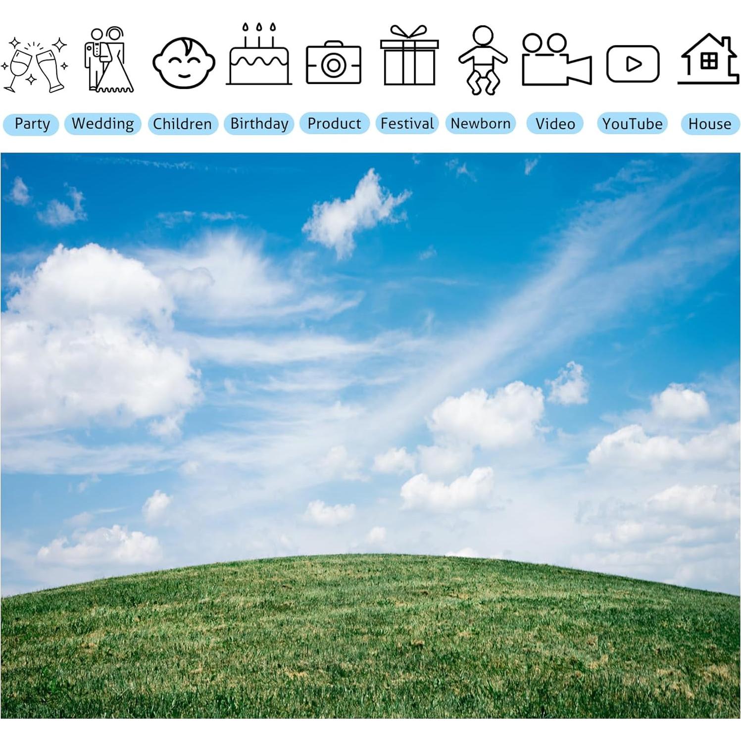 Fondo de Fotografía Fmarui Nubes Blancas 2.7x1.8m