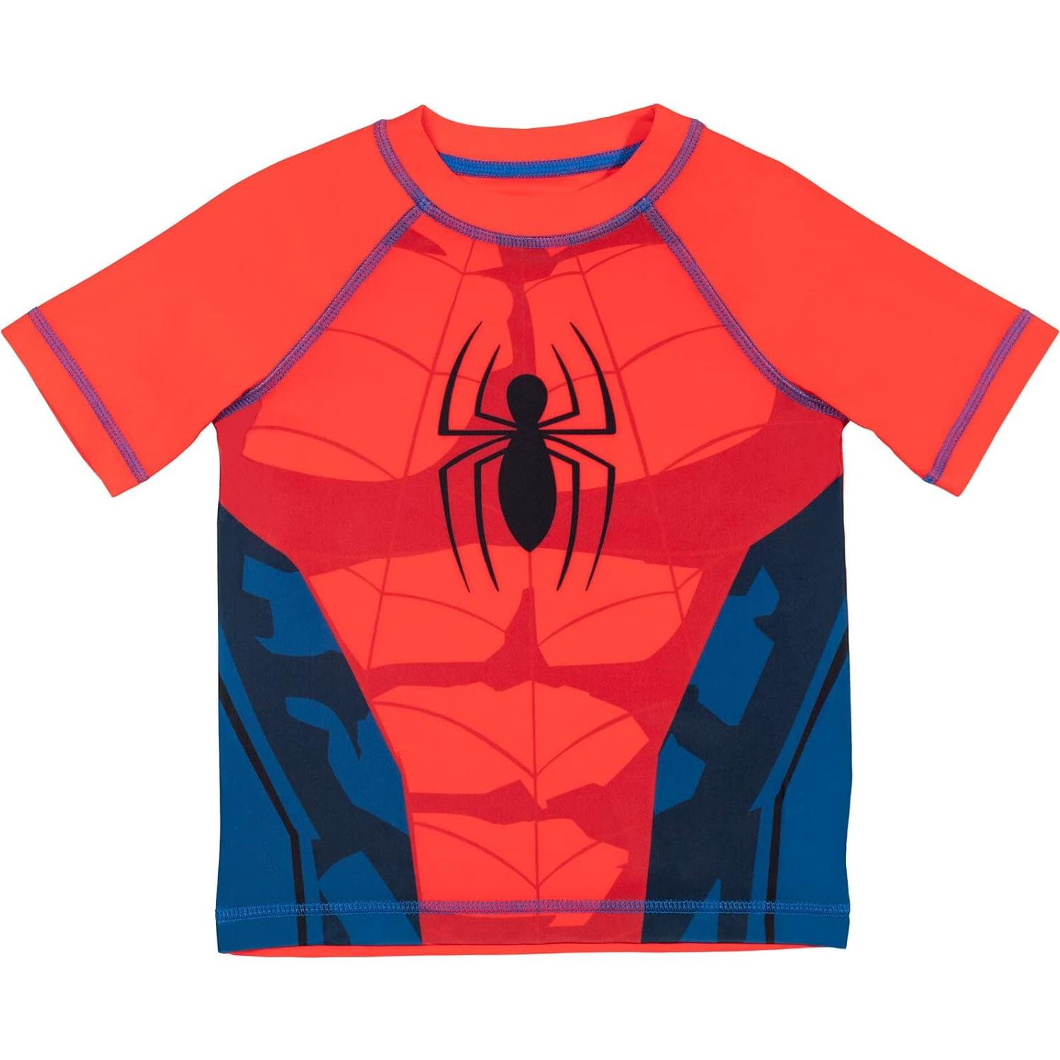 Conjunto de camiseta y bañador Marvel UPF 50+ para niños