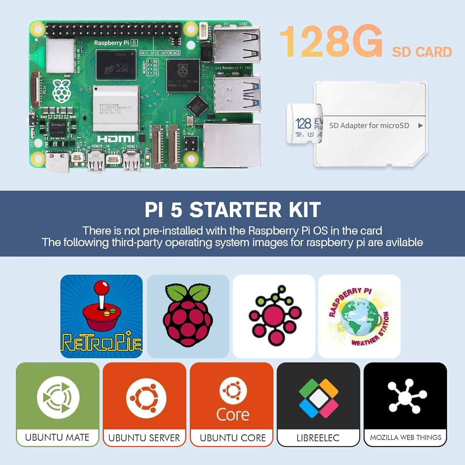Kit Raspberry Pi 5 YOOMAGO 8GB RAM + Accesorios completos