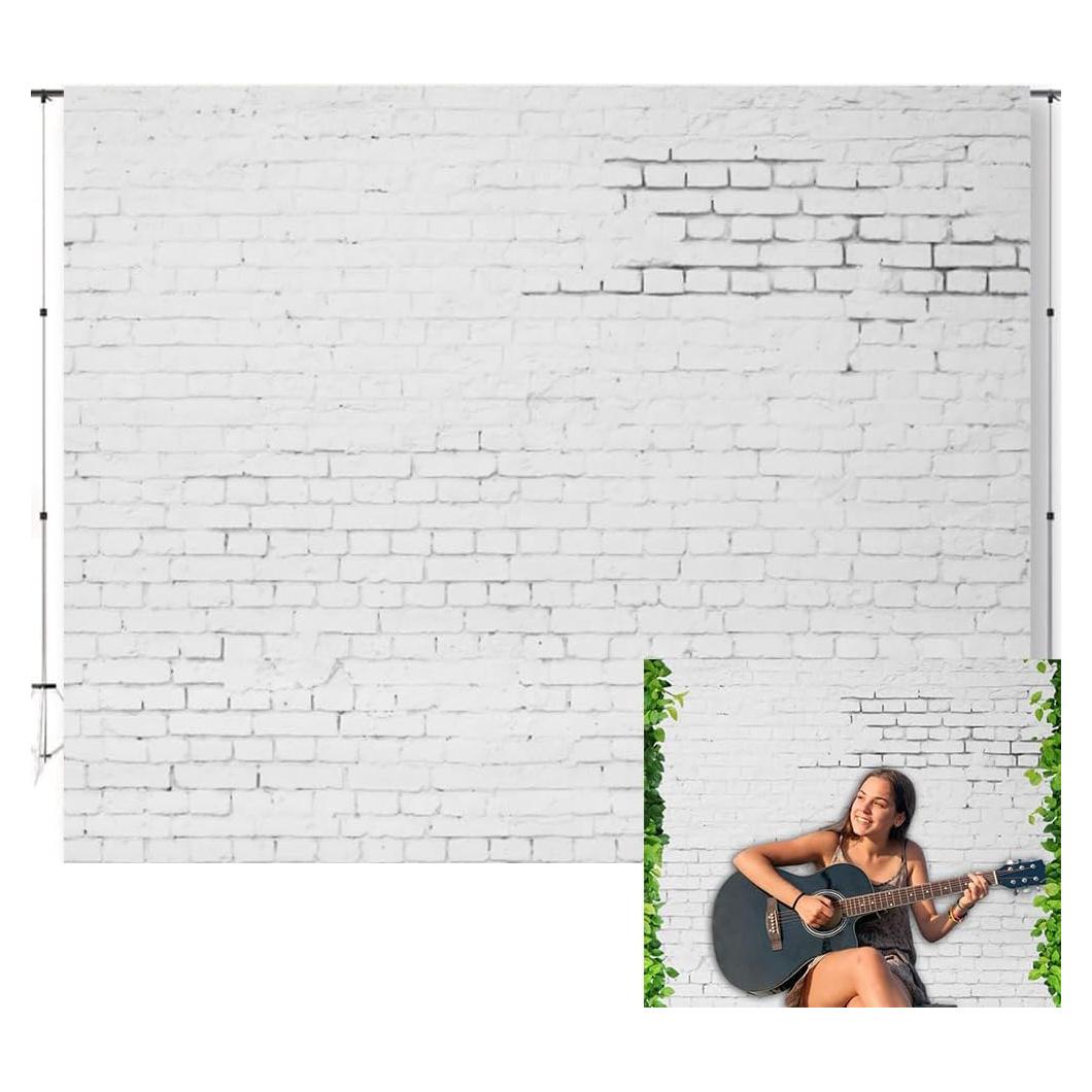 Fondo de Pared de Ladrillo Blanco 3x2.5m Caaerttply