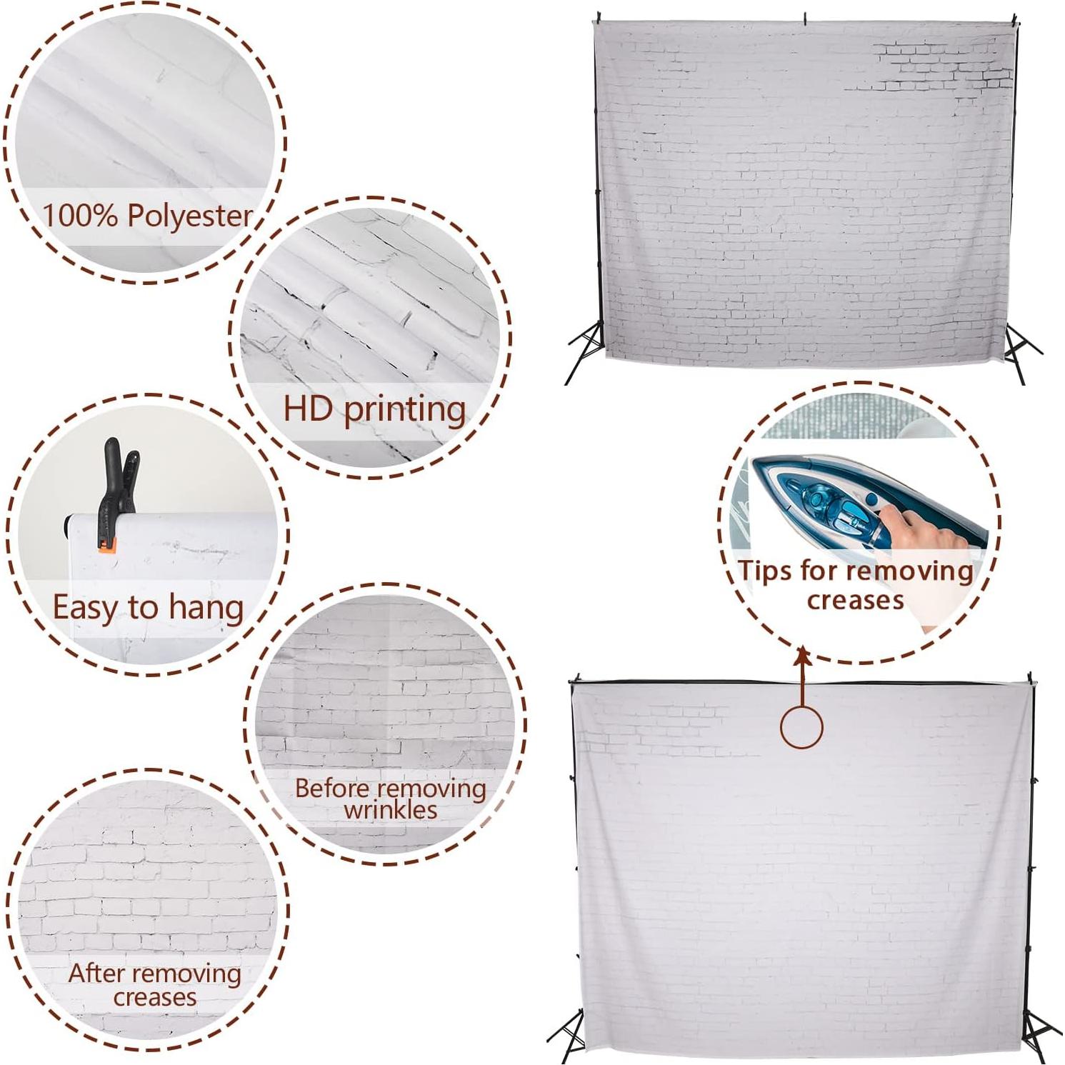 Fondo de Pared de Ladrillo Blanco 3x2.5m Caaerttply