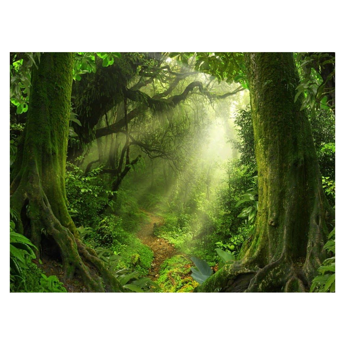 Fondo de Fotografía Vinilo Leowefowa 3x2m Selva Bosque