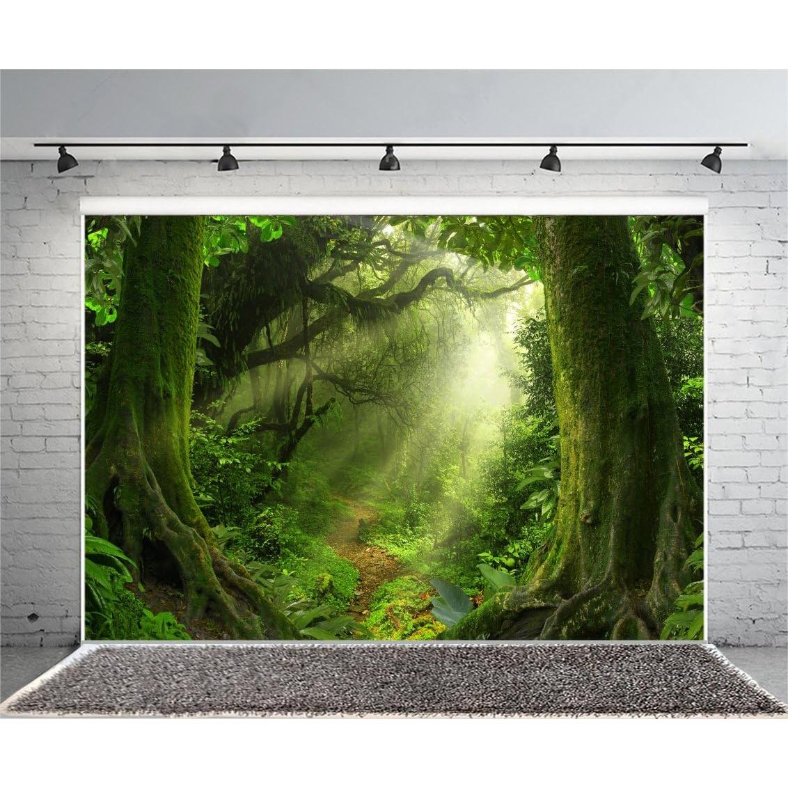 Fondo de Fotografía Vinilo Leowefowa 3x2m Selva Bosque