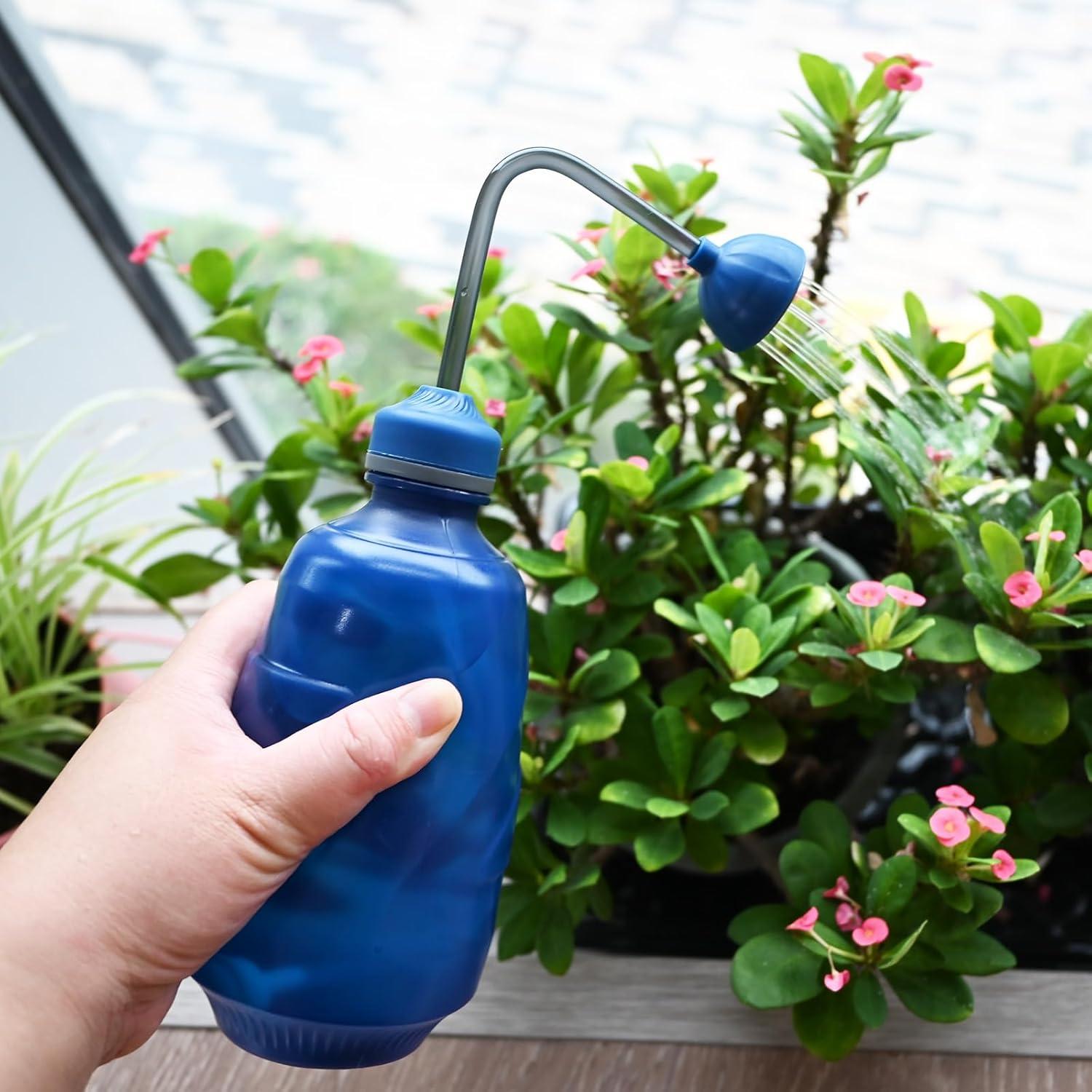 Regadera Pequeña JUSUFU 0.45L Azul para Plantas