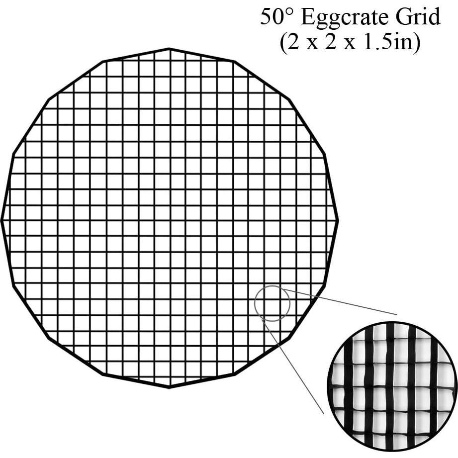 Rejilla de huevo 80cm EZ-Pro Beauty Dish 50° para softbox