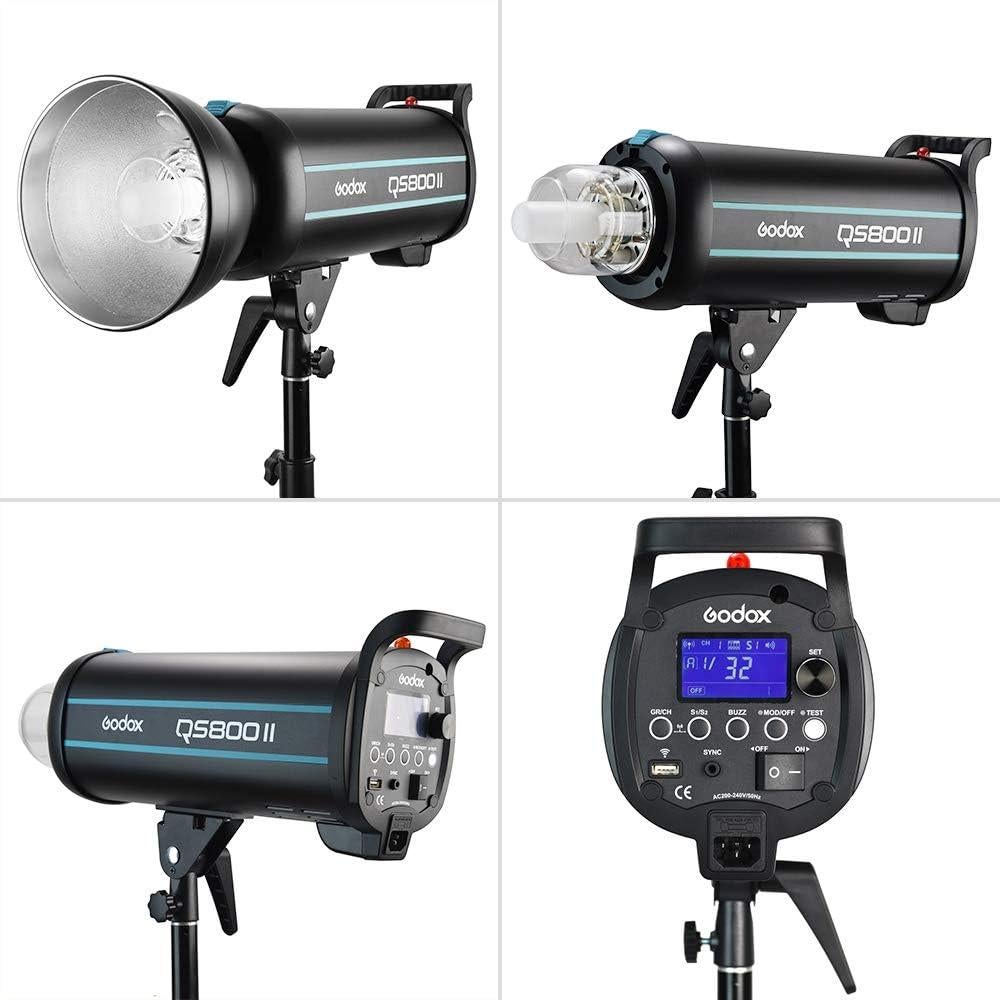 Flash Estroboscópico Godox QS800II 800Ws Luz de Estudio 150W