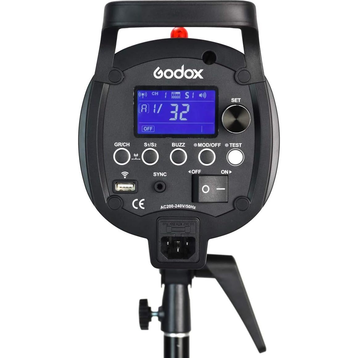 Flash Estroboscópico Godox QS800II 800Ws Luz de Estudio 150W