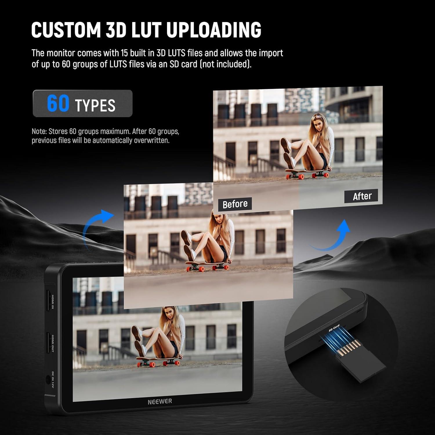 Monitor de Campo NEEWER F700 7" 2000nit HD Táctil 1920x1080