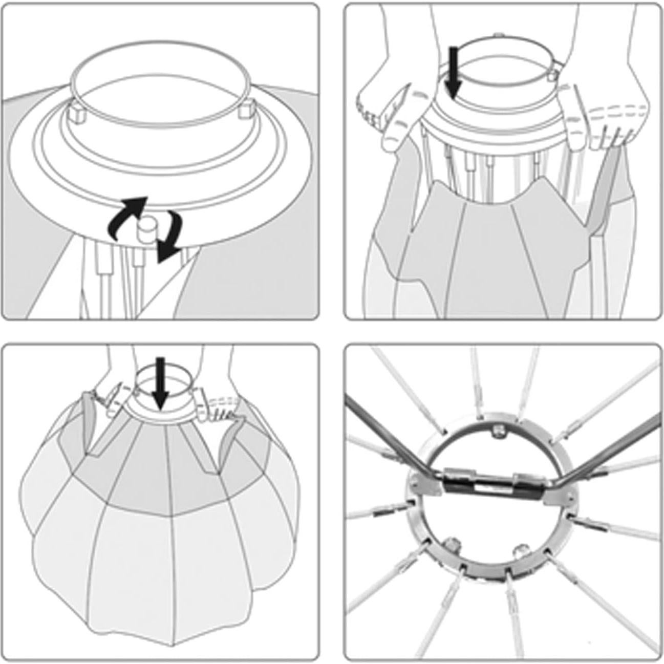 Aputure Linterna 90cm Softbox con Falda para Luces Bowens