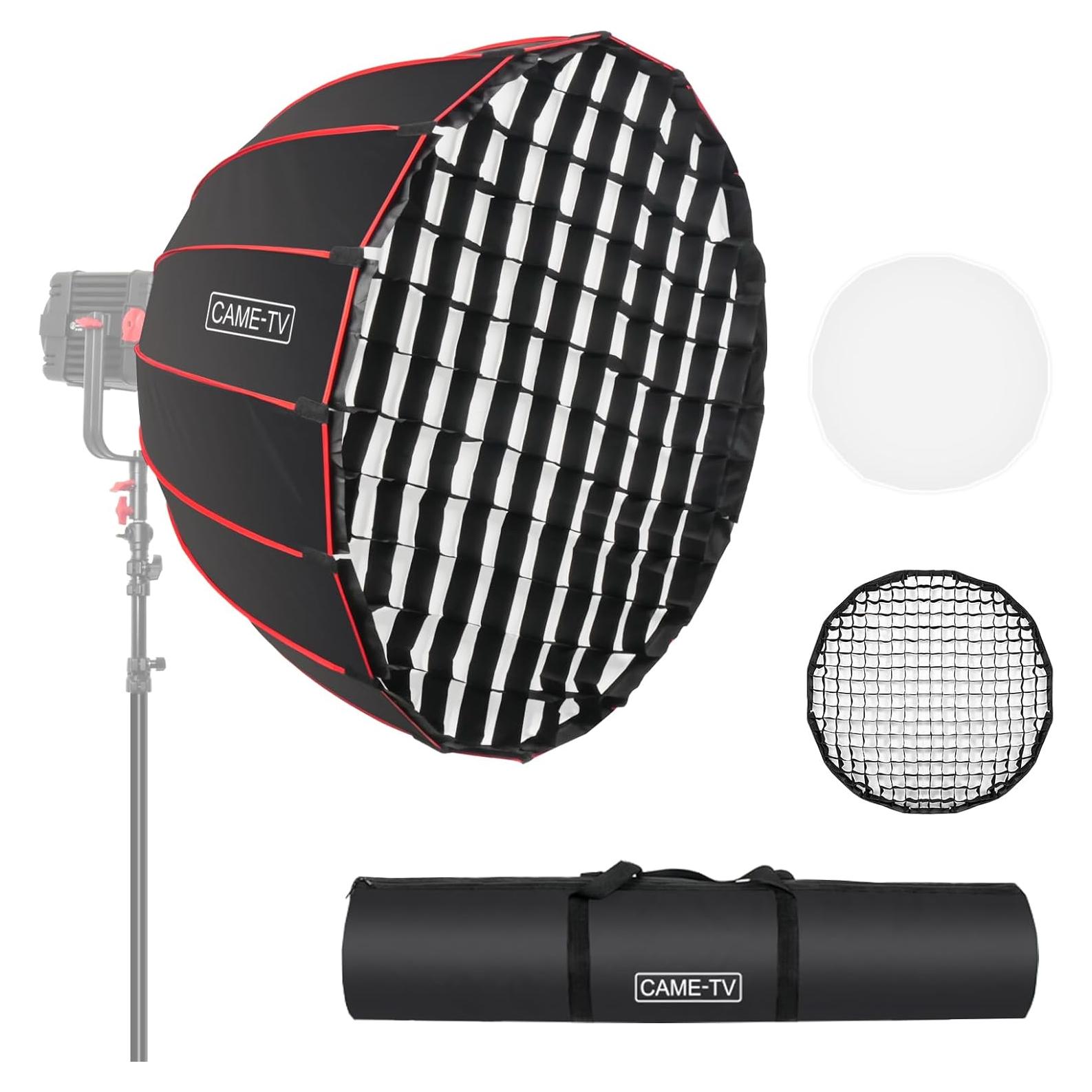 Softbox Profundo CAME-TV 120cm con Rejilla y Anillo Bowens