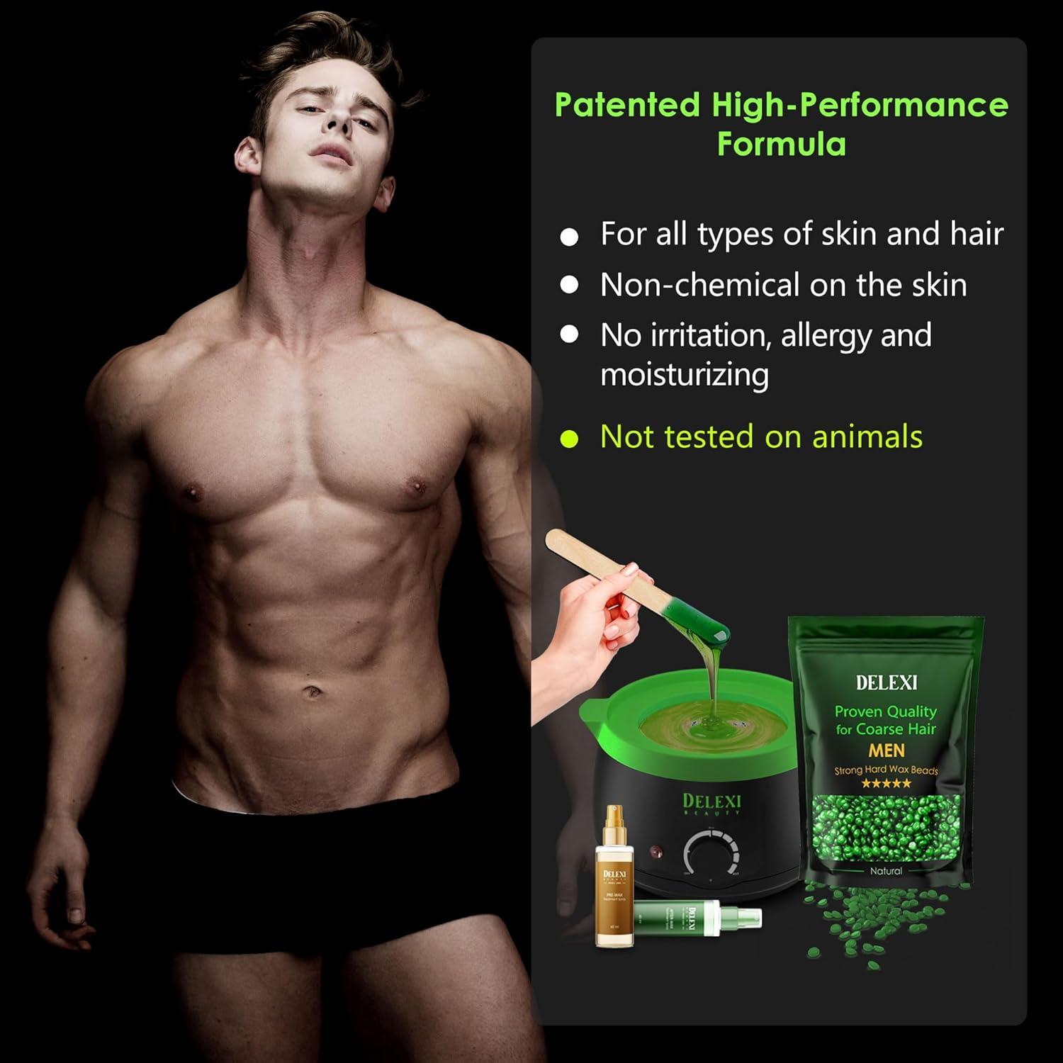 Kit de Cera Dura DELEXI para Hombres y Mujeres - 41.4g