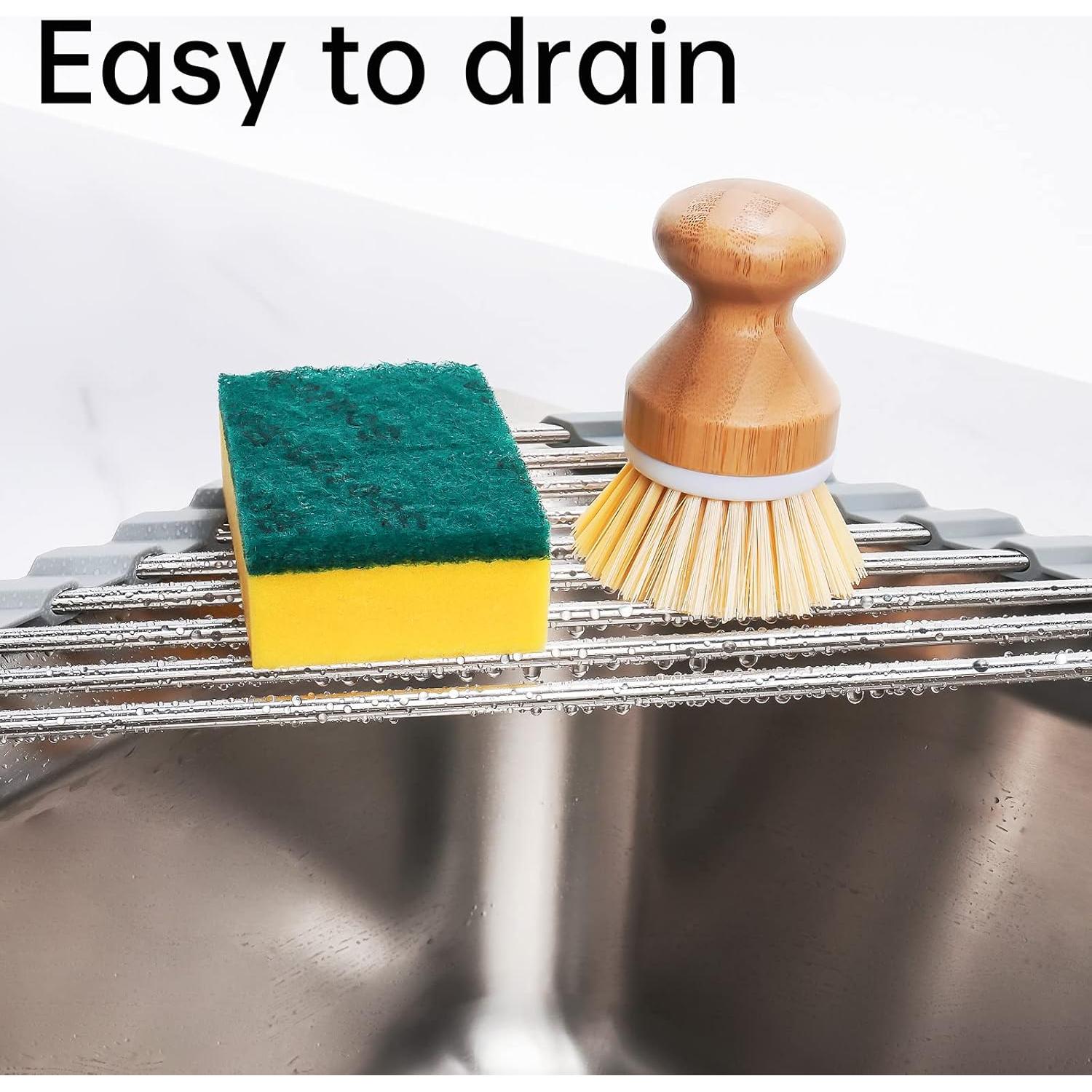 Estante Secado de Platos Tomorotec Plegable Acero Inoxidable 41x7 cm