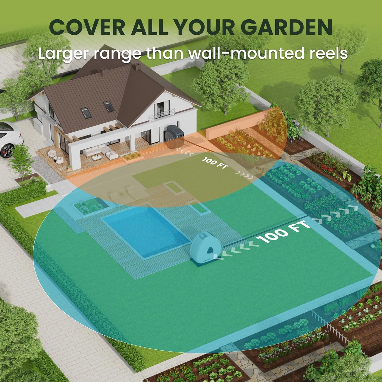 Carrete de Manguera Retráctil Giraffe Tools 30.48 m 1/2"