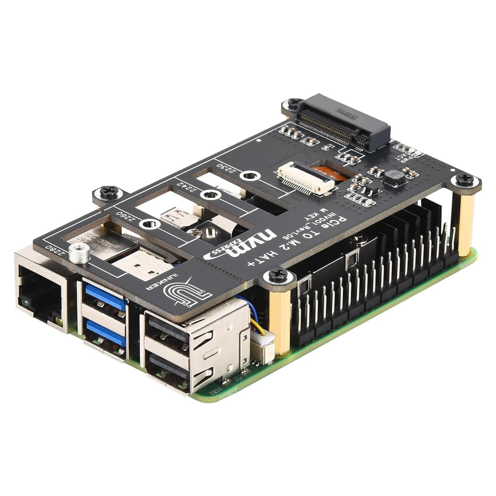 Placa PCIe M.2 HAT+ iUniker para Raspberry Pi 5 NVMe