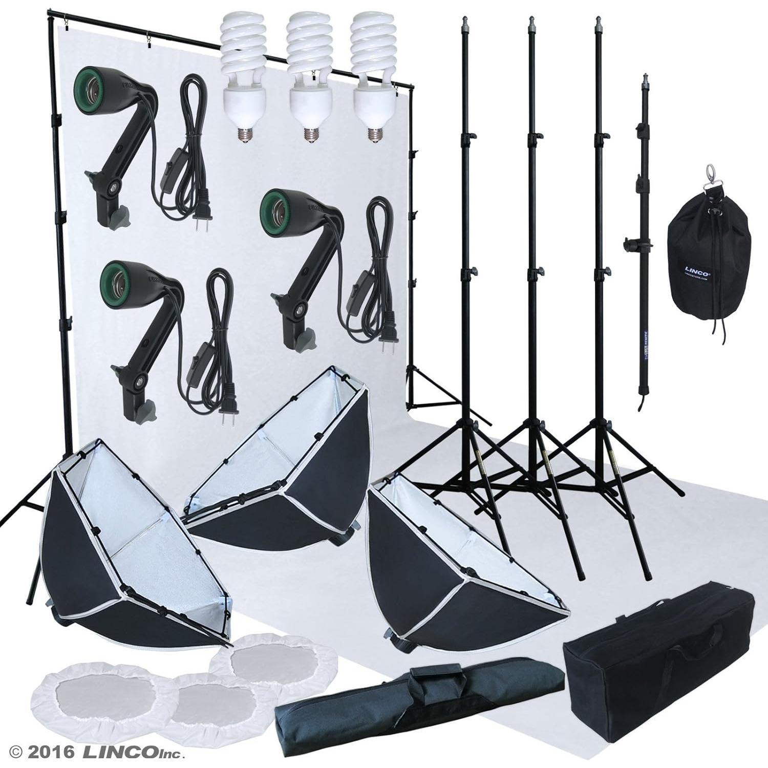 Kit de Estudio Fotográfico y Video LINCO AM139 con Soporte