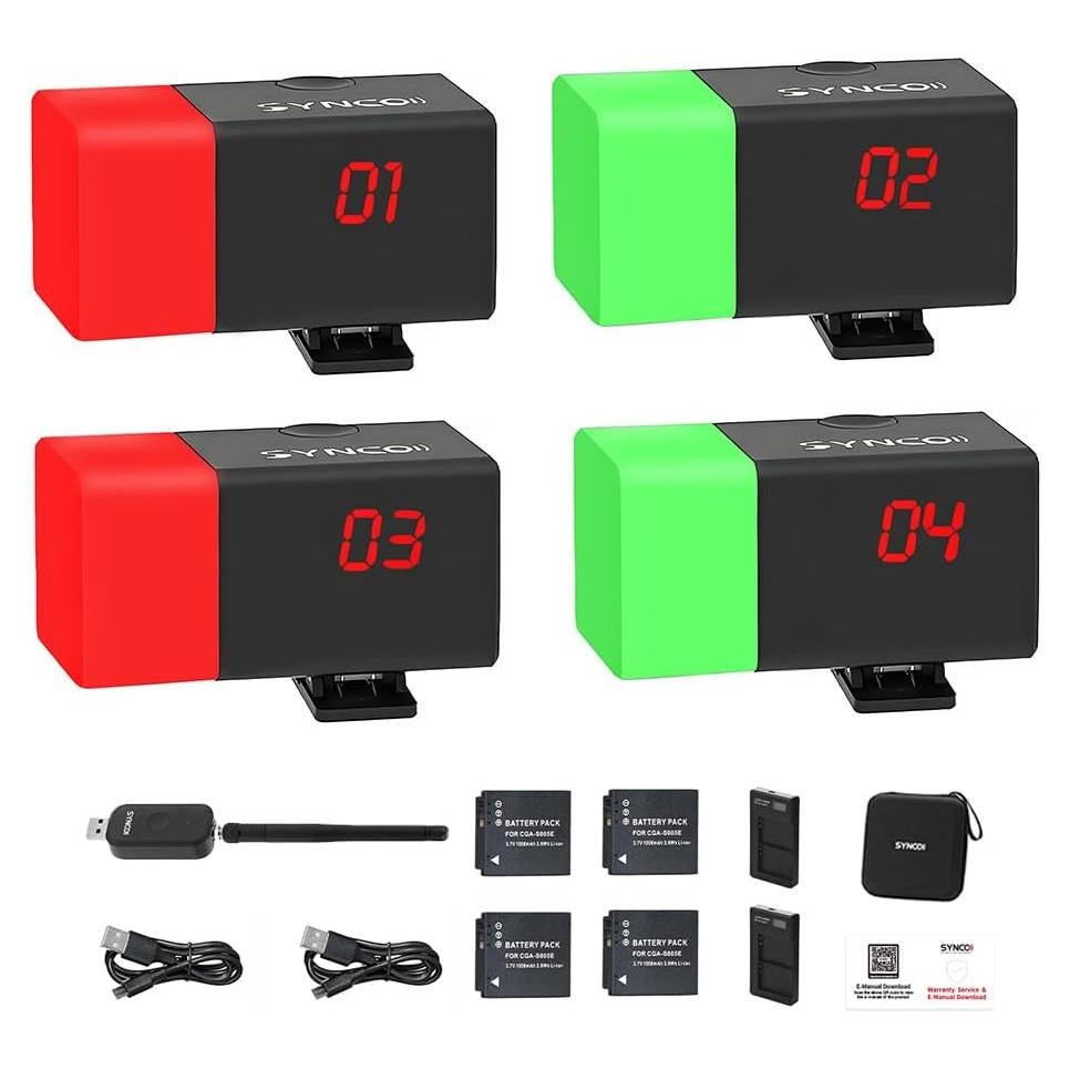 Sistema de Luz Tally Inalámbrica SYNCO CE3 para Cámara 4 Luces