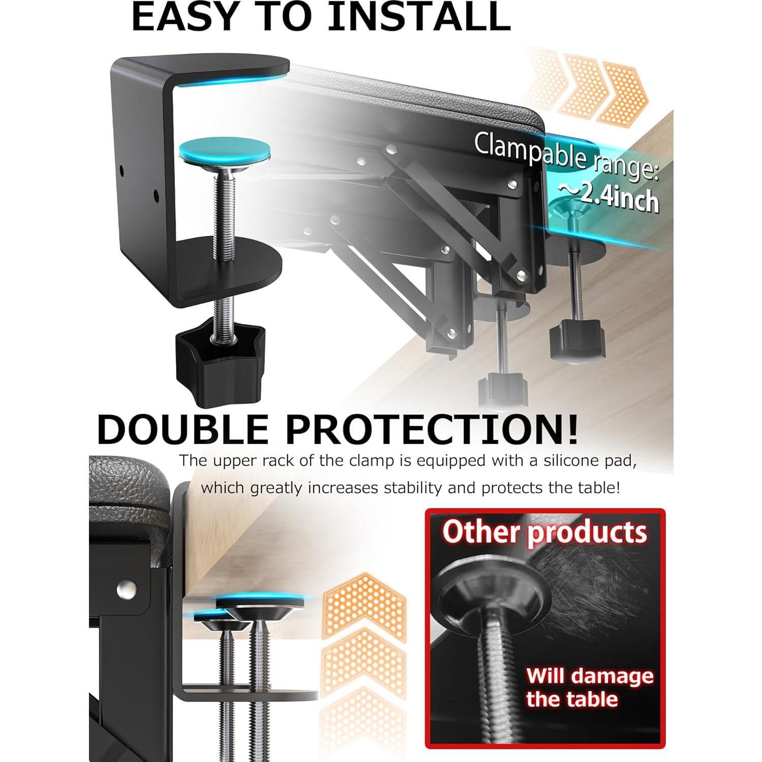 Reposabrazos Ergonómico NODOCA para Escritorio Plegable 1 pieza