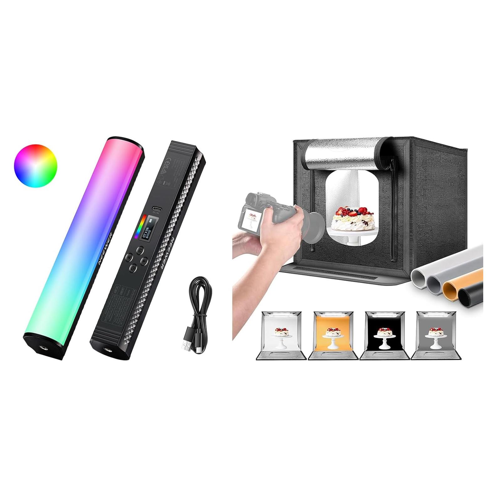 Barra de Luz RGB NEEWER 50W con Batería 2550mAh y 17 Escenas