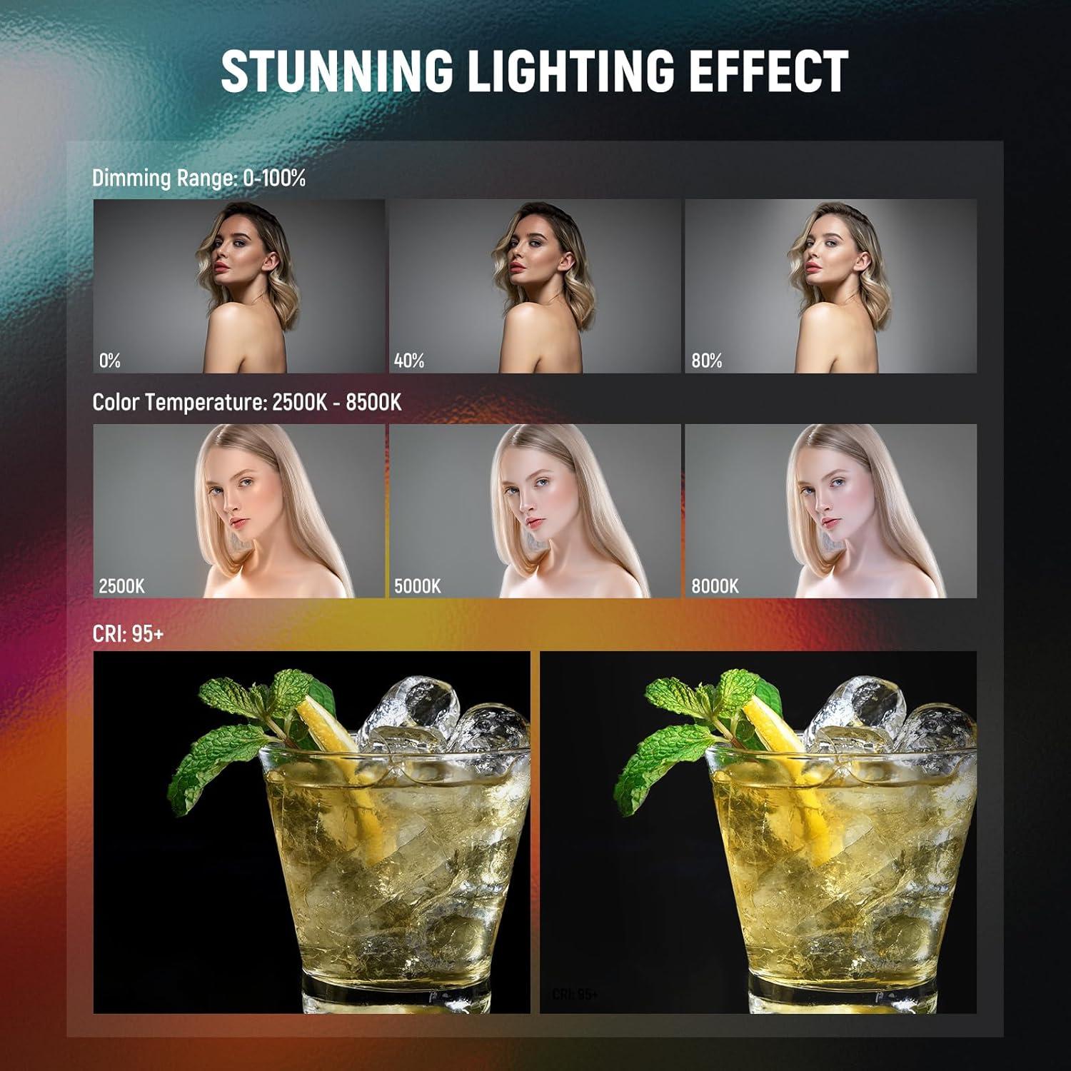 Barra de Luz RGB NEEWER 50W con Batería 2550mAh y 17 Escenas