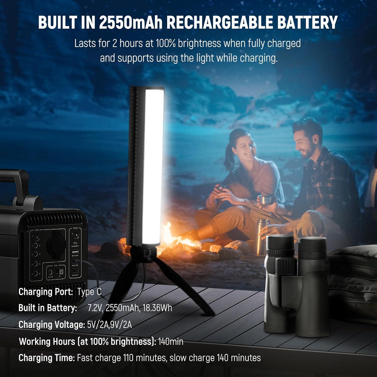 Barra de Luz RGB NEEWER 50W con Batería 2550mAh y 17 Escenas