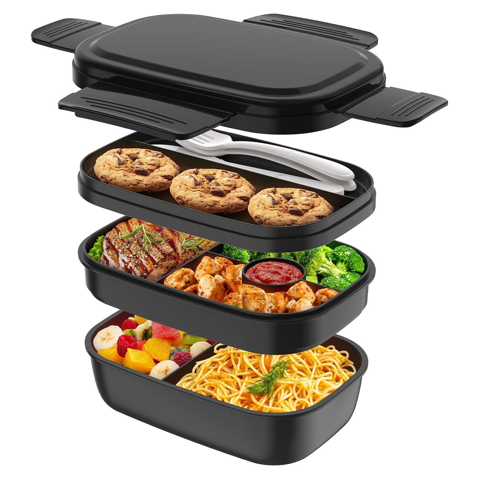 Caja Bento Grande HOMETALL 1900ml a Prueba de Fugas y Microondas