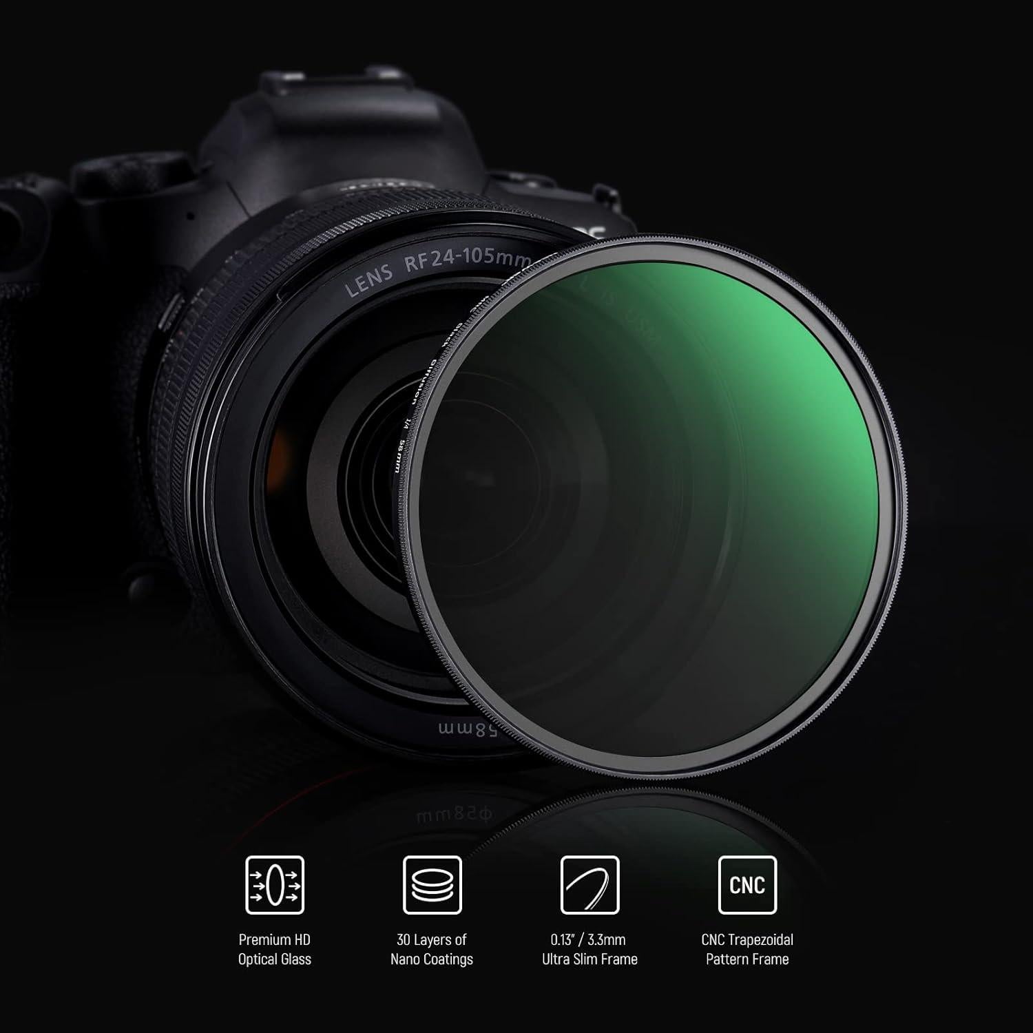 Filtro de Difusión Negra NEEWER 58mm 1/4 para Fotografía