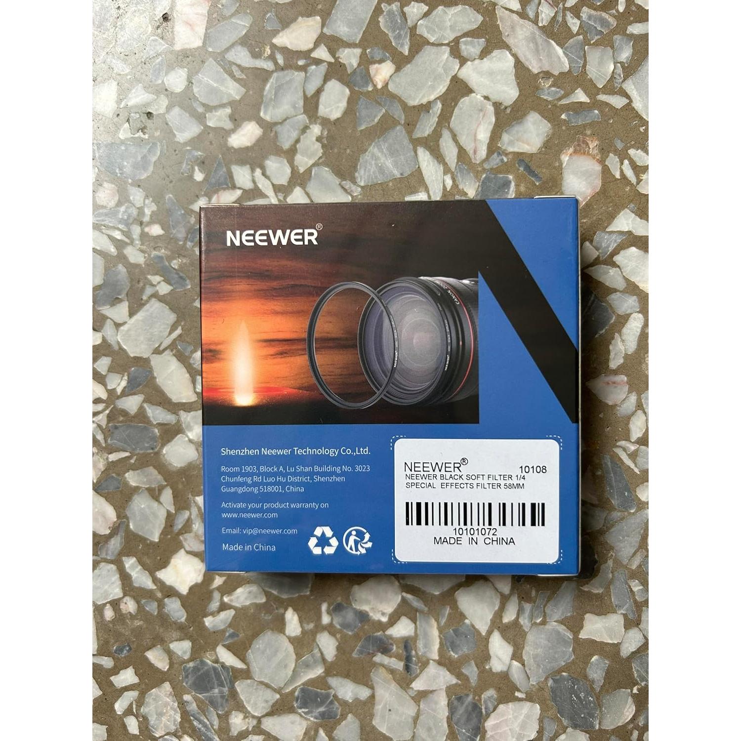 Filtro de Difusión Negra NEEWER 58mm 1/4 para Fotografía