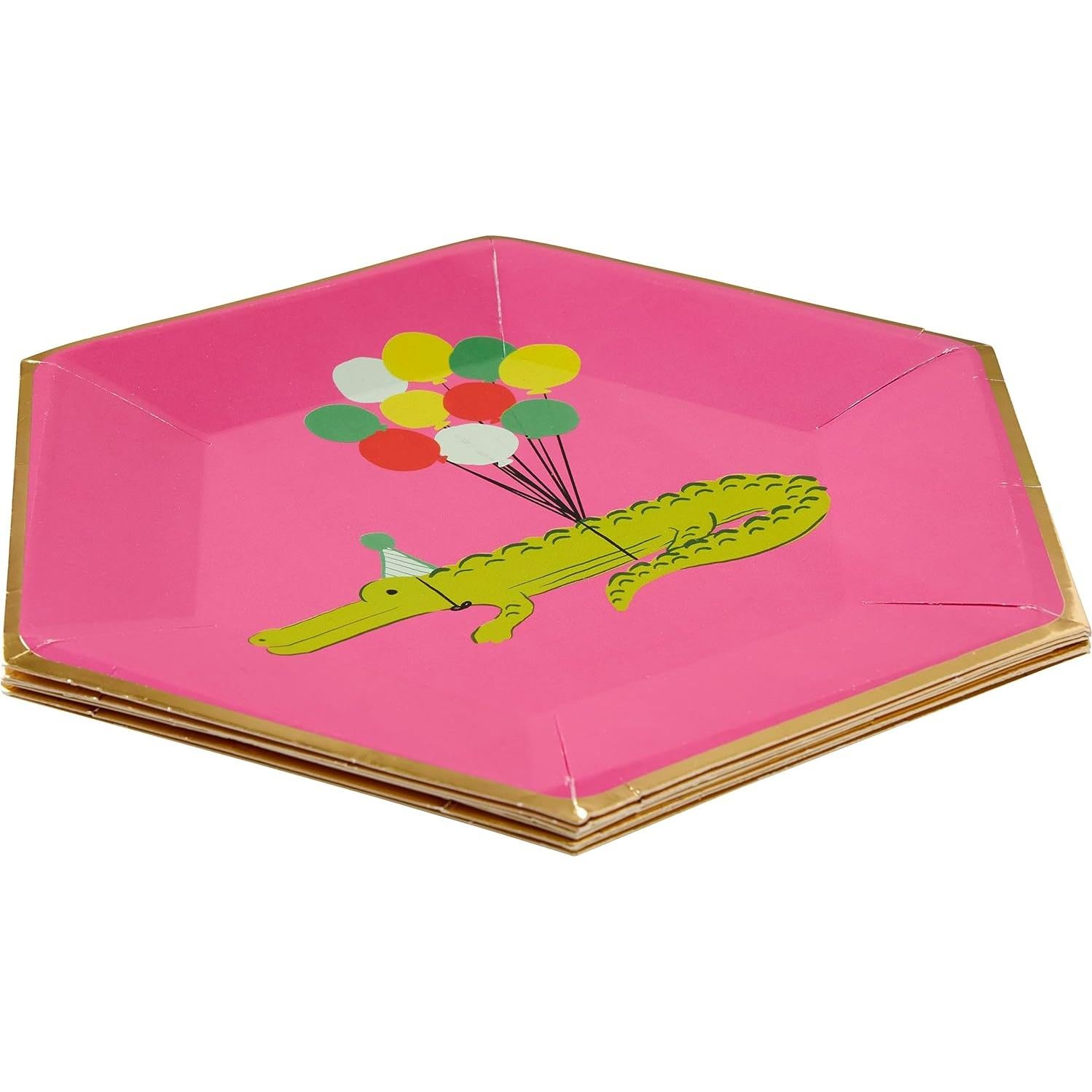 Platos de Almuerzo C.R. Gibson Hexagonales 8 Piezas