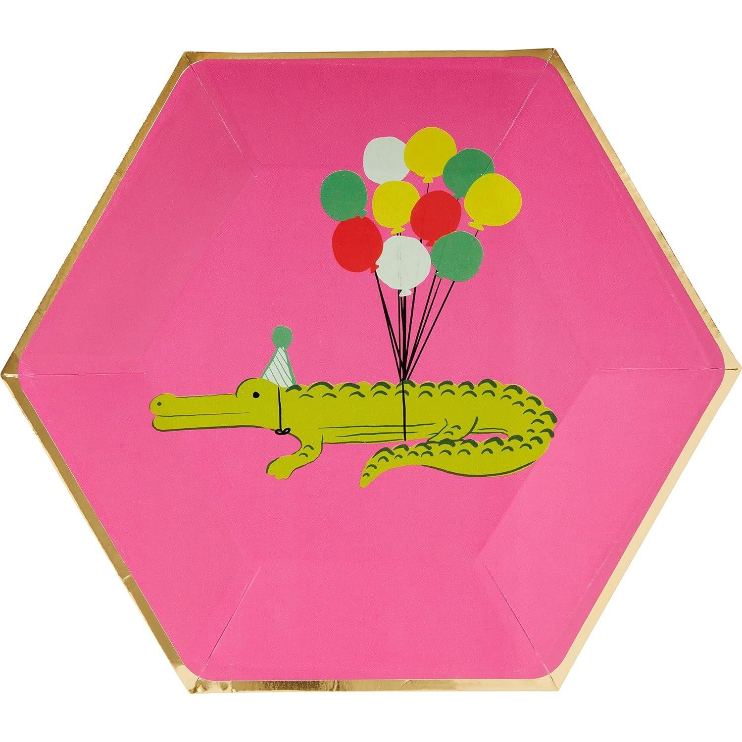 Platos de Almuerzo C.R. Gibson Hexagonales 8 Piezas