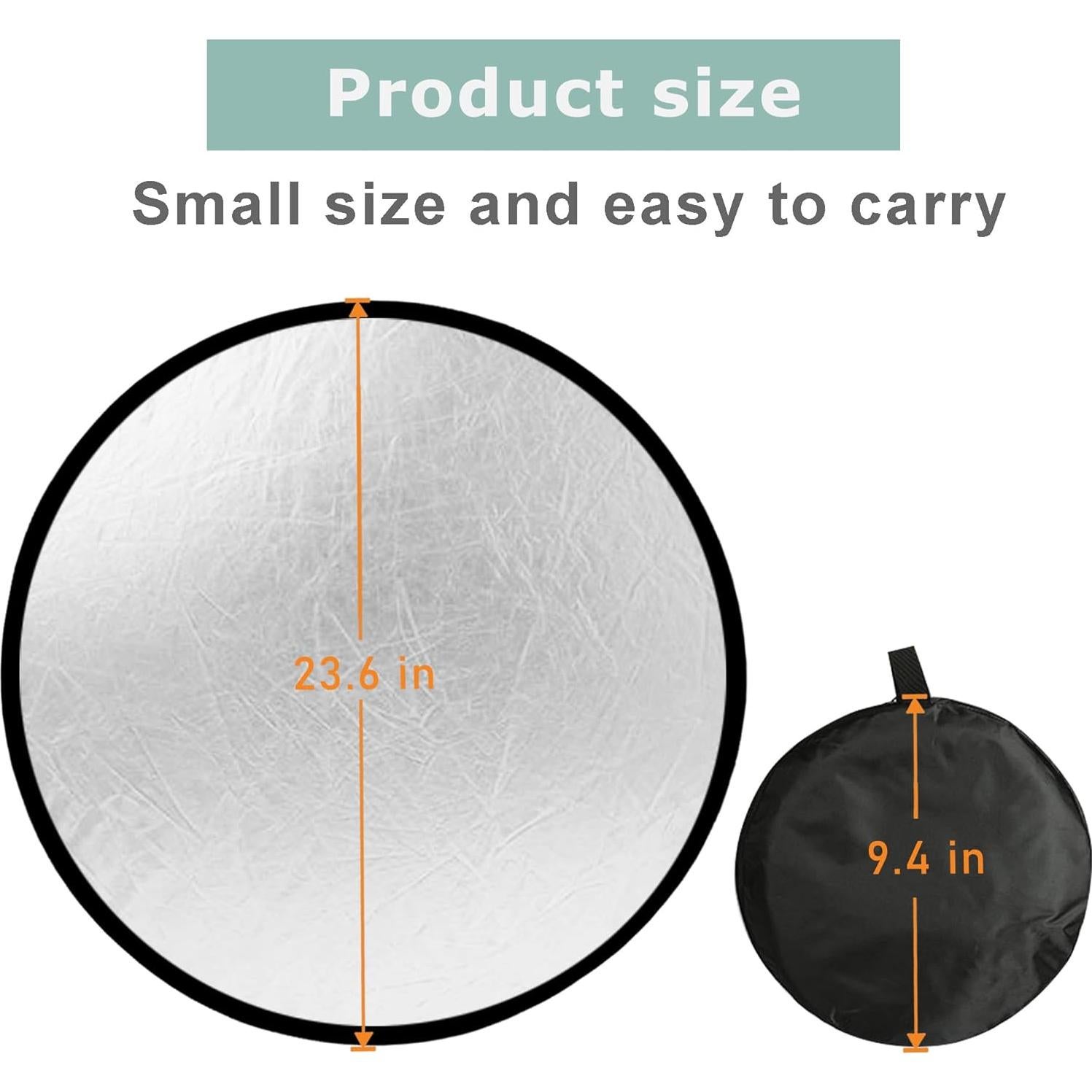 Reflector Fotográfico 5-en-1 YASHUO 60cm Resistente al Agua