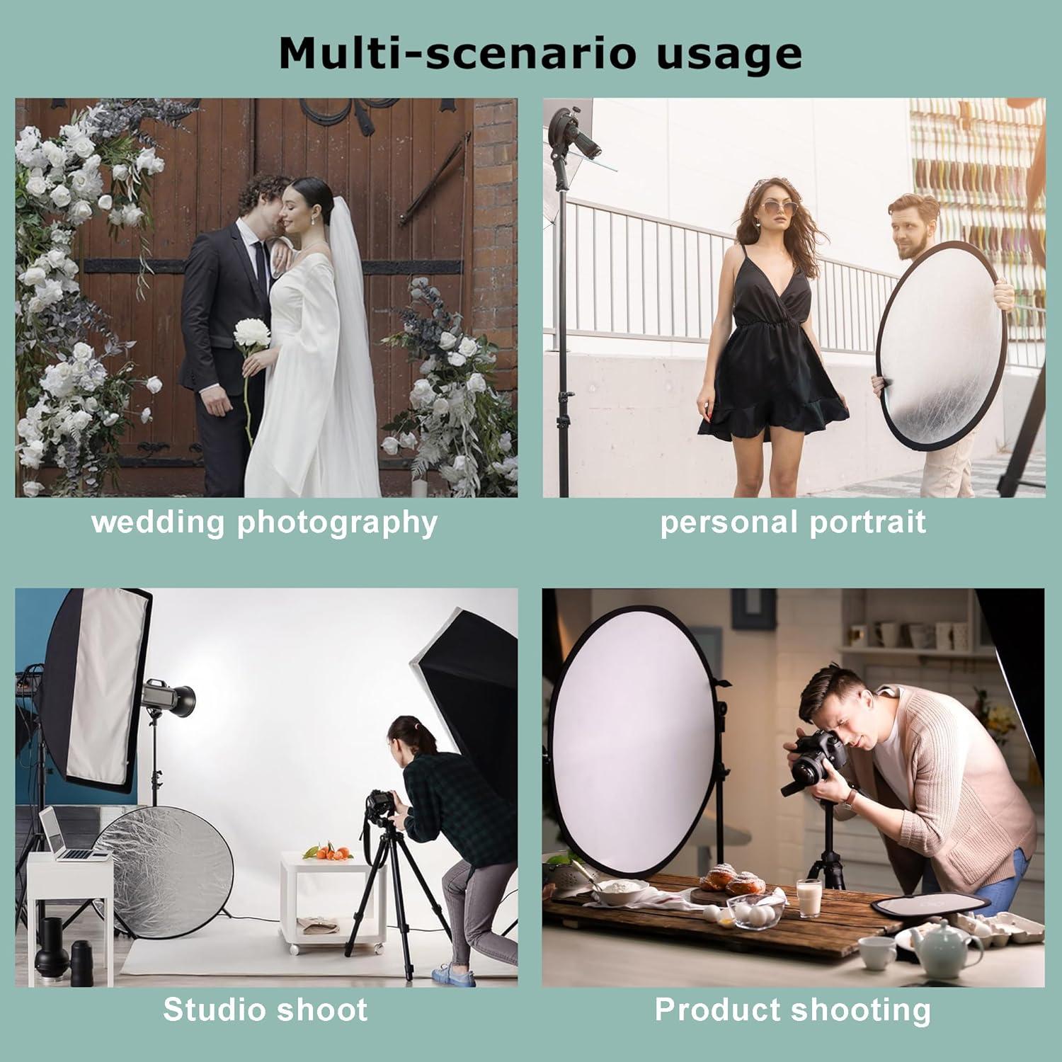 Reflector Fotográfico 5-en-1 YASHUO 60cm Resistente al Agua