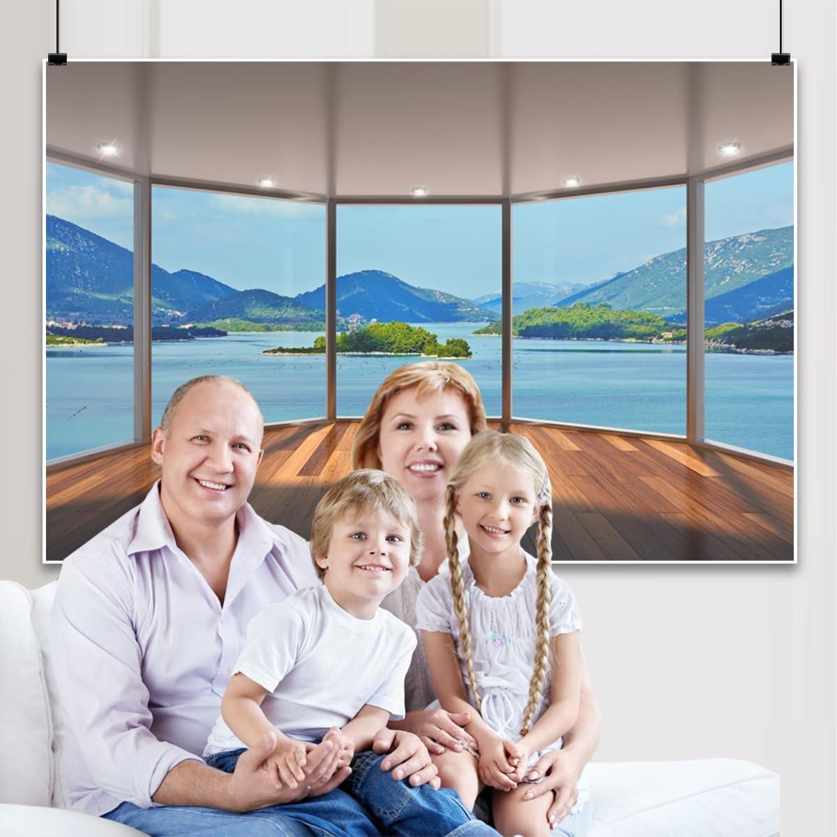 Fondo de Escenario Poliester 3x2.5m Isla Playa Fiesta