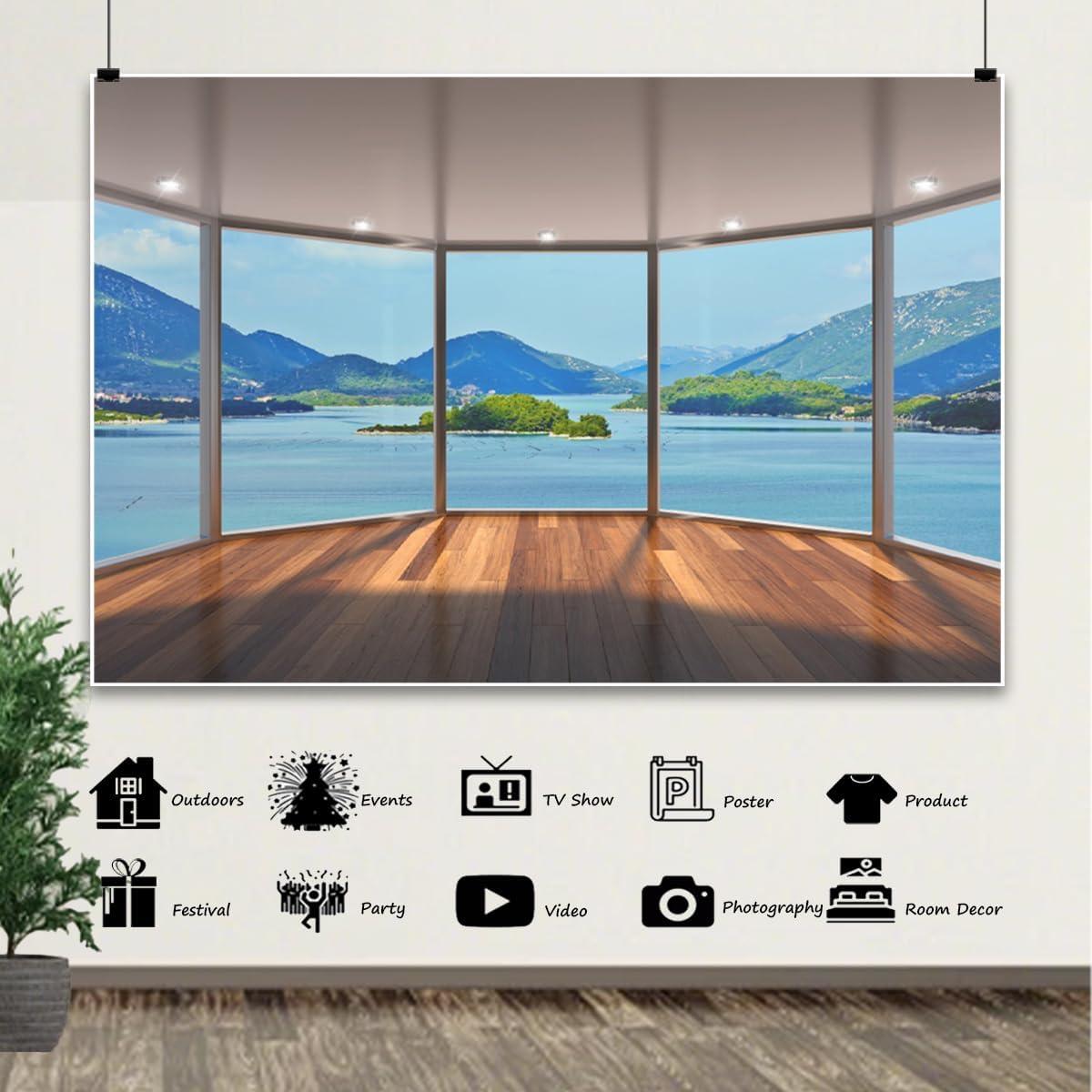 Fondo de Escenario Poliester 3x2.5m Isla Playa Fiesta