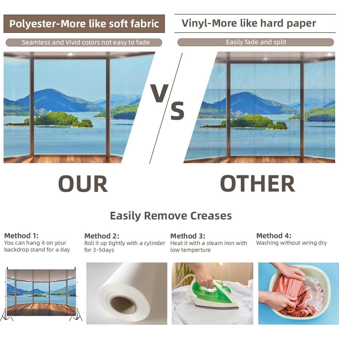 Fondo de Escenario Poliester 3x2.5m Isla Playa Fiesta