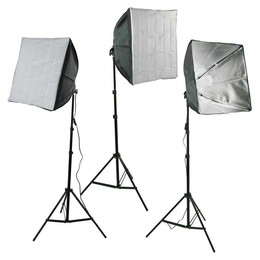 Kit de Iluminación ePhotoInc 3 Softbox 5500K 600W