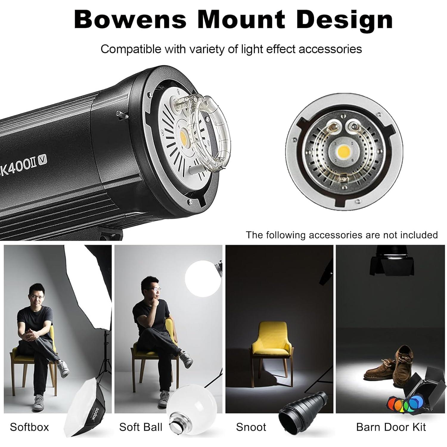 Kit de Fotografía Godox SK400IIV 2Pcs 800Ws con Softbox y Soportes