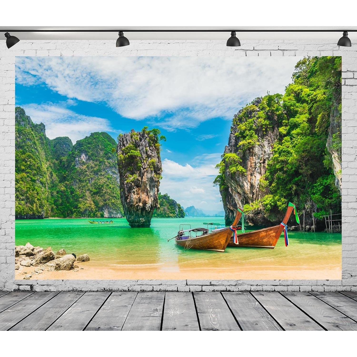 Fondo Fotográfico 7x5ft Loccor Poliester Tailandia Playa