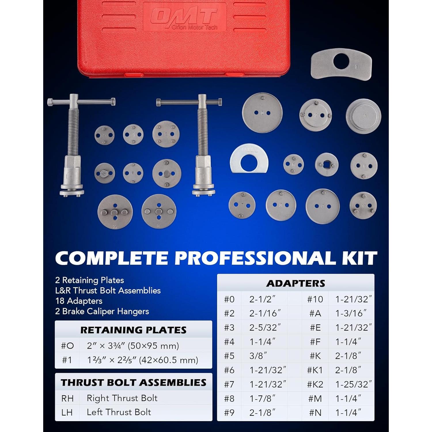 Juego de Herramientas para Caliper de Freno Orion 24 Pzas