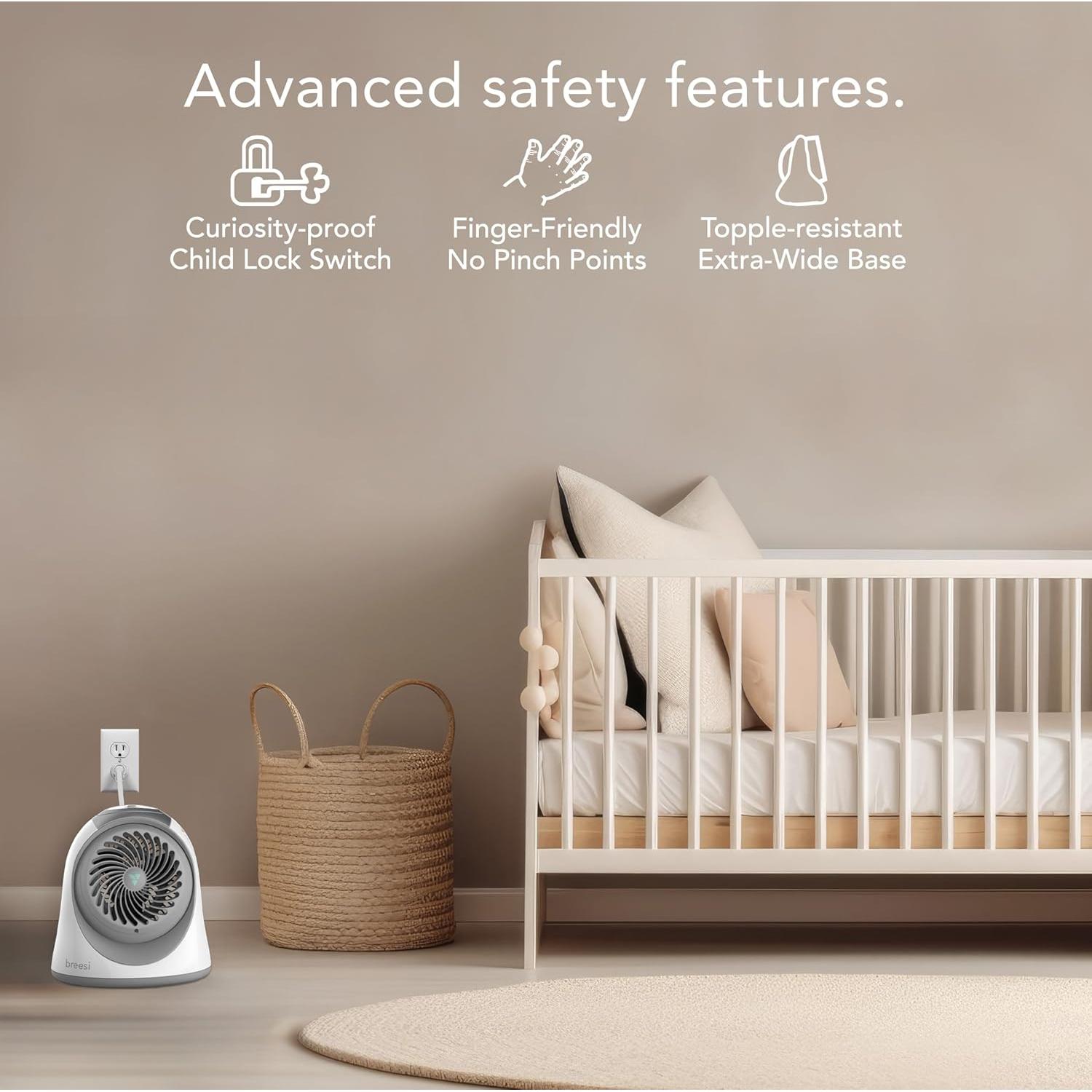 Ventilador de Aire Breesi Vornadobaby para Guardería Blanco