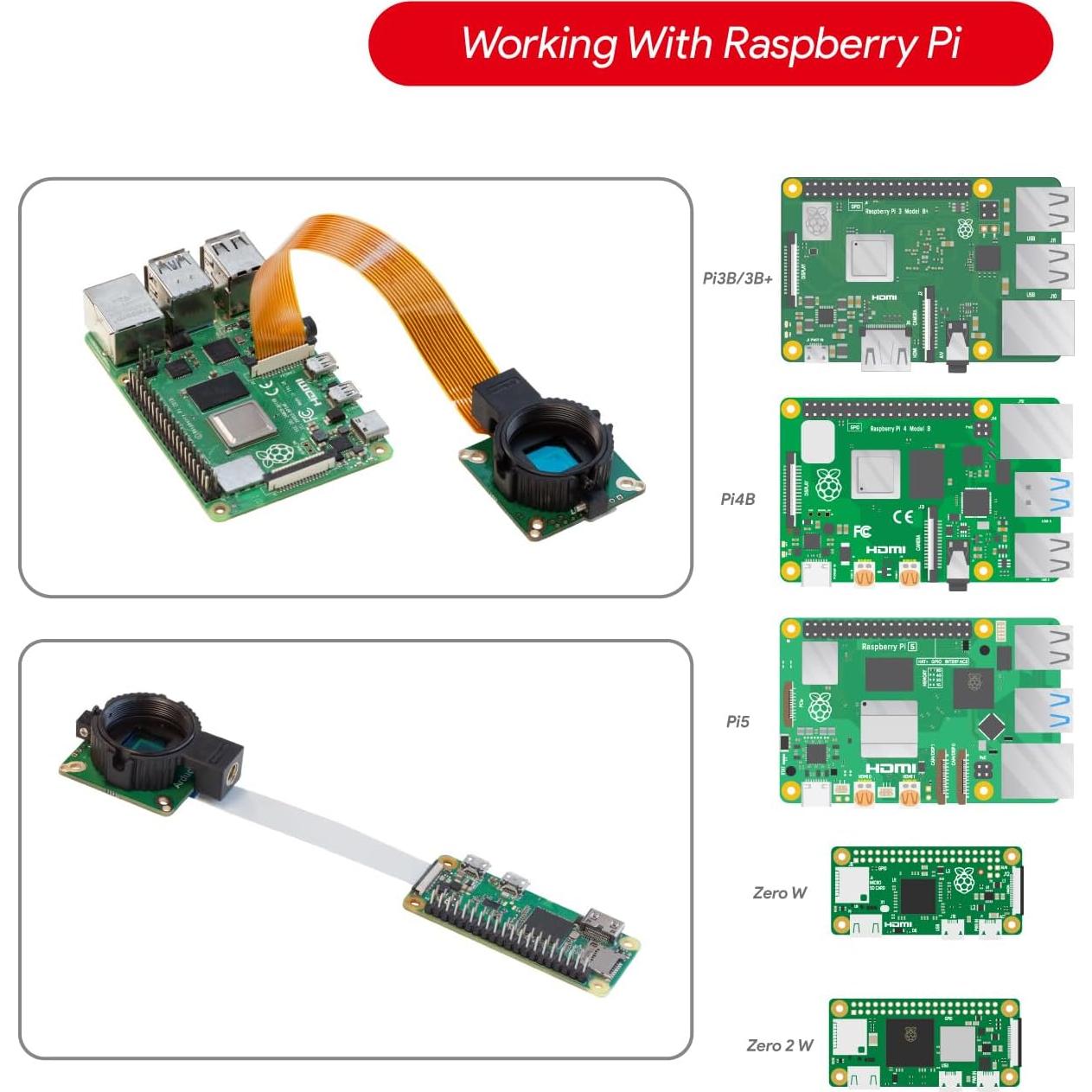 Cámara HQ Arducam IMX477 12.3MP para Raspberry Pi